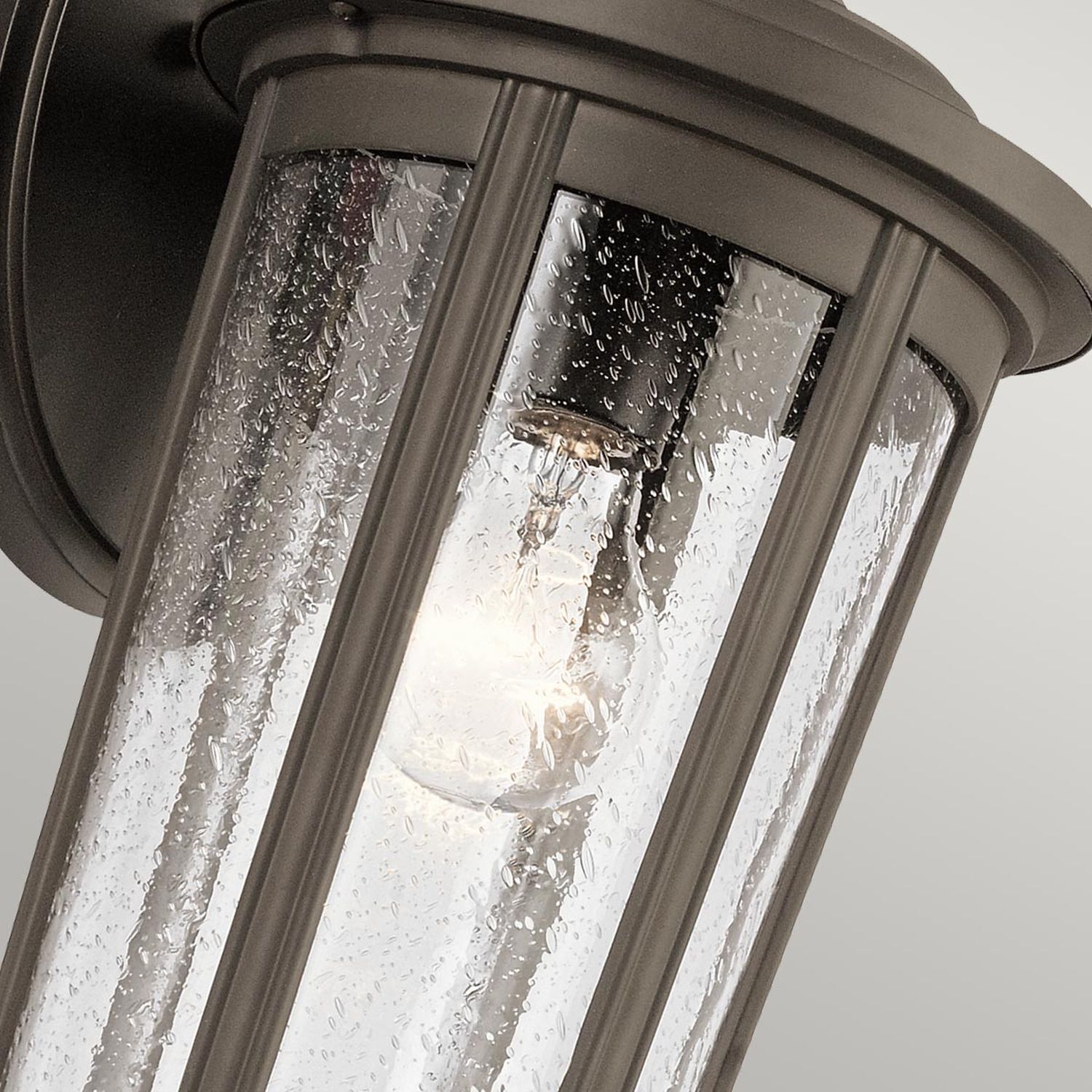 Lampe d'extérieur mur alu verre hauteur 37,1 cm IP44 E27 Vintage Drinnen