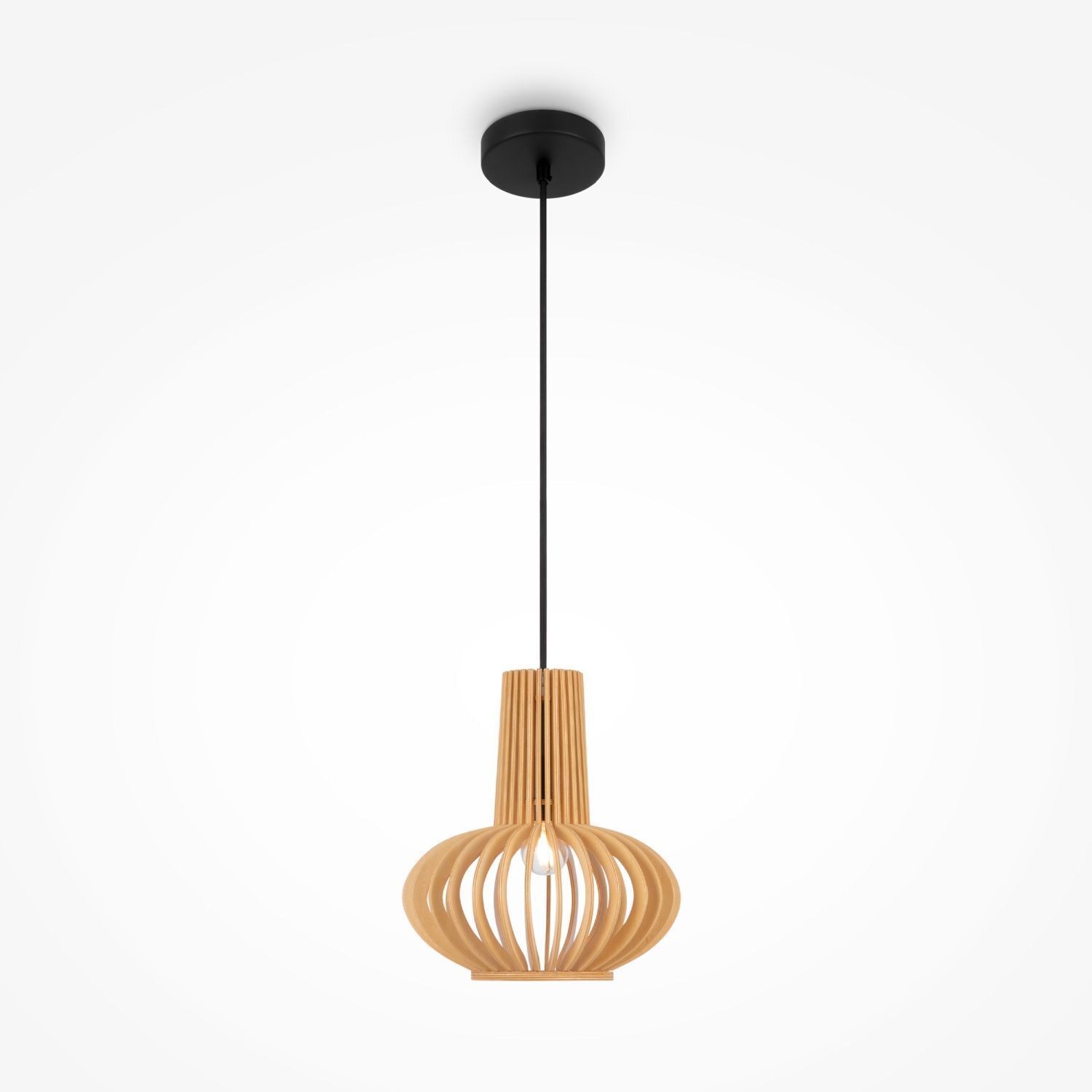 Lampe à suspendre bois métal E27 Ø 25,5 cm H : max. 331,5 cm Lampe, Kronleuchter