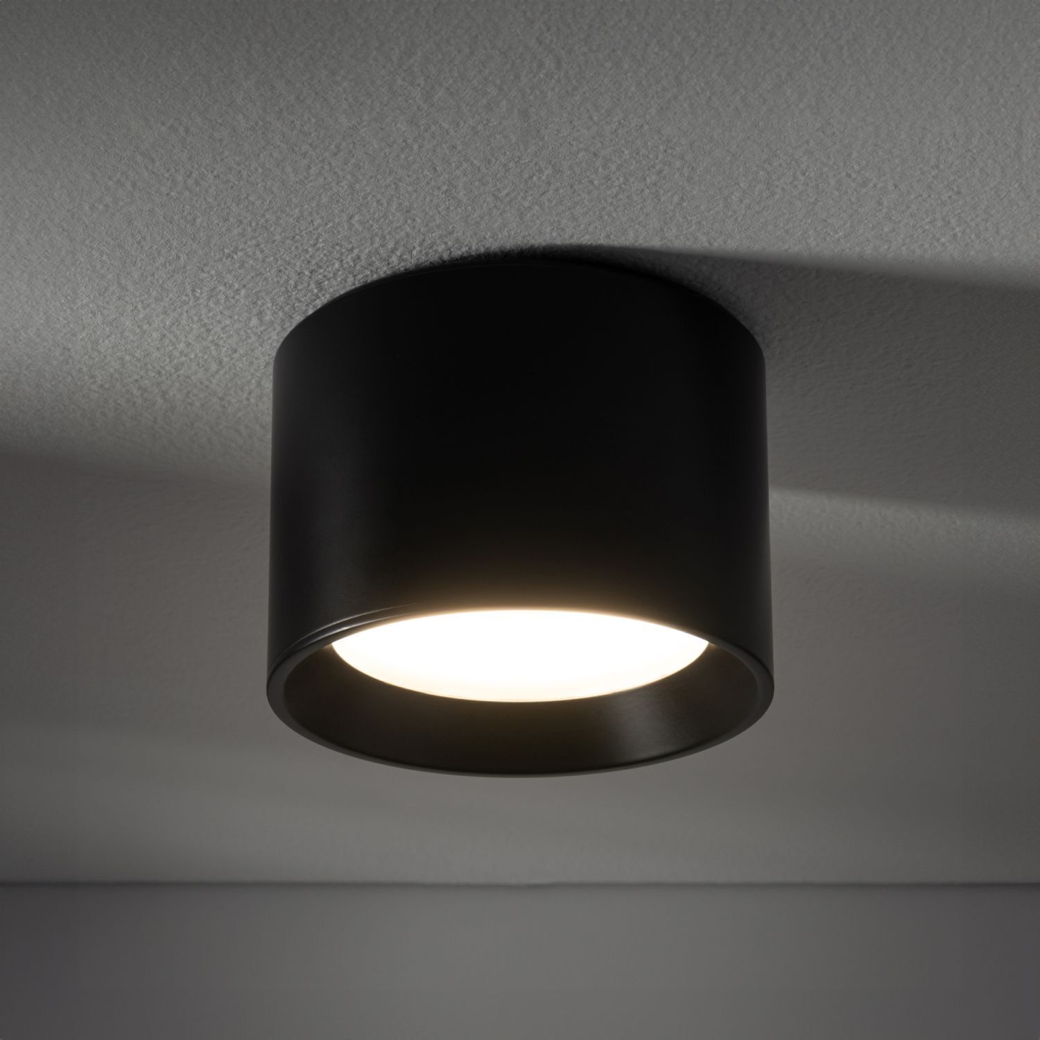 Spot de plafond noir aluminium GX53 IP54 L:10 cm apparent