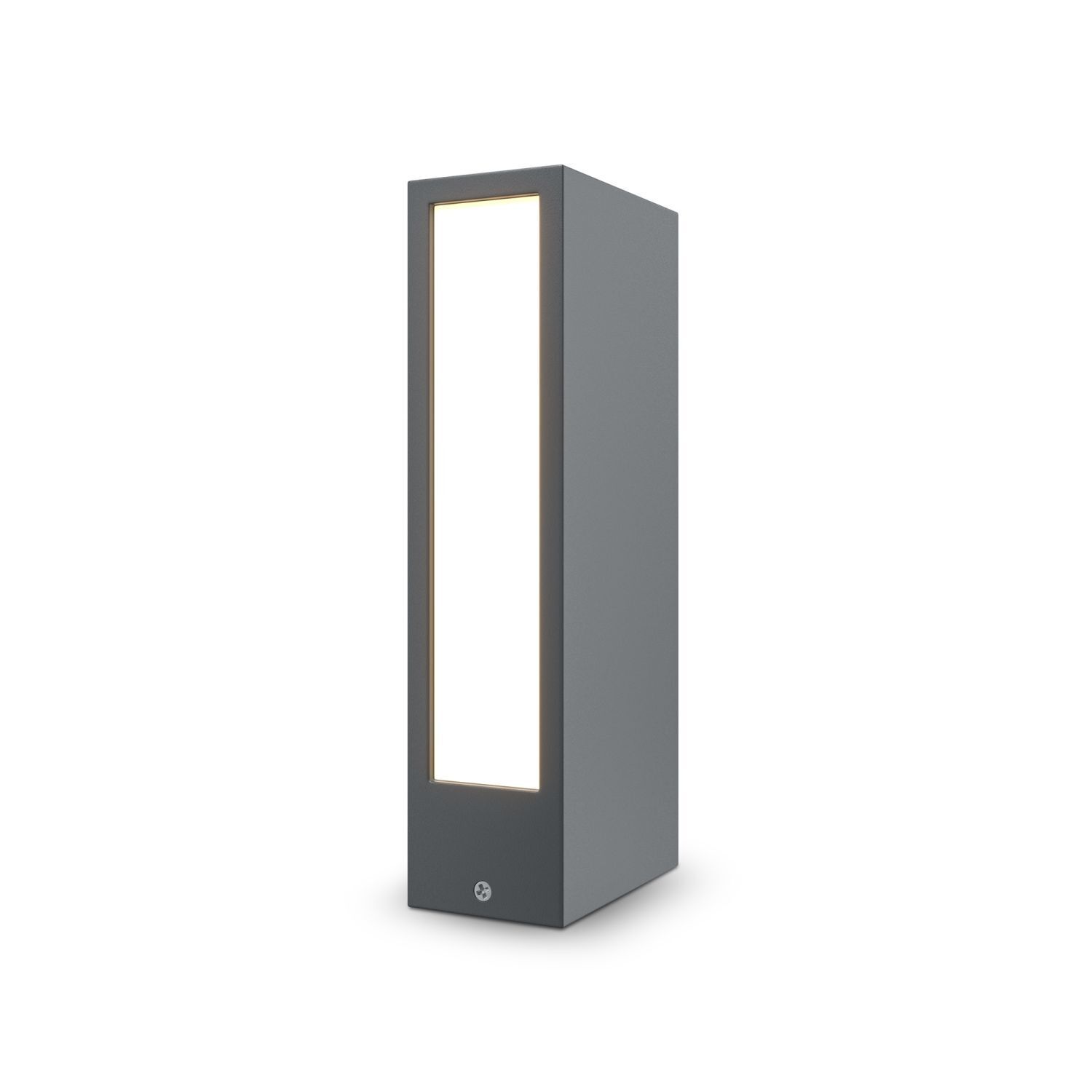 Borne d'éclairage LED Métal 25 cm IP65 Graphite carré LISA