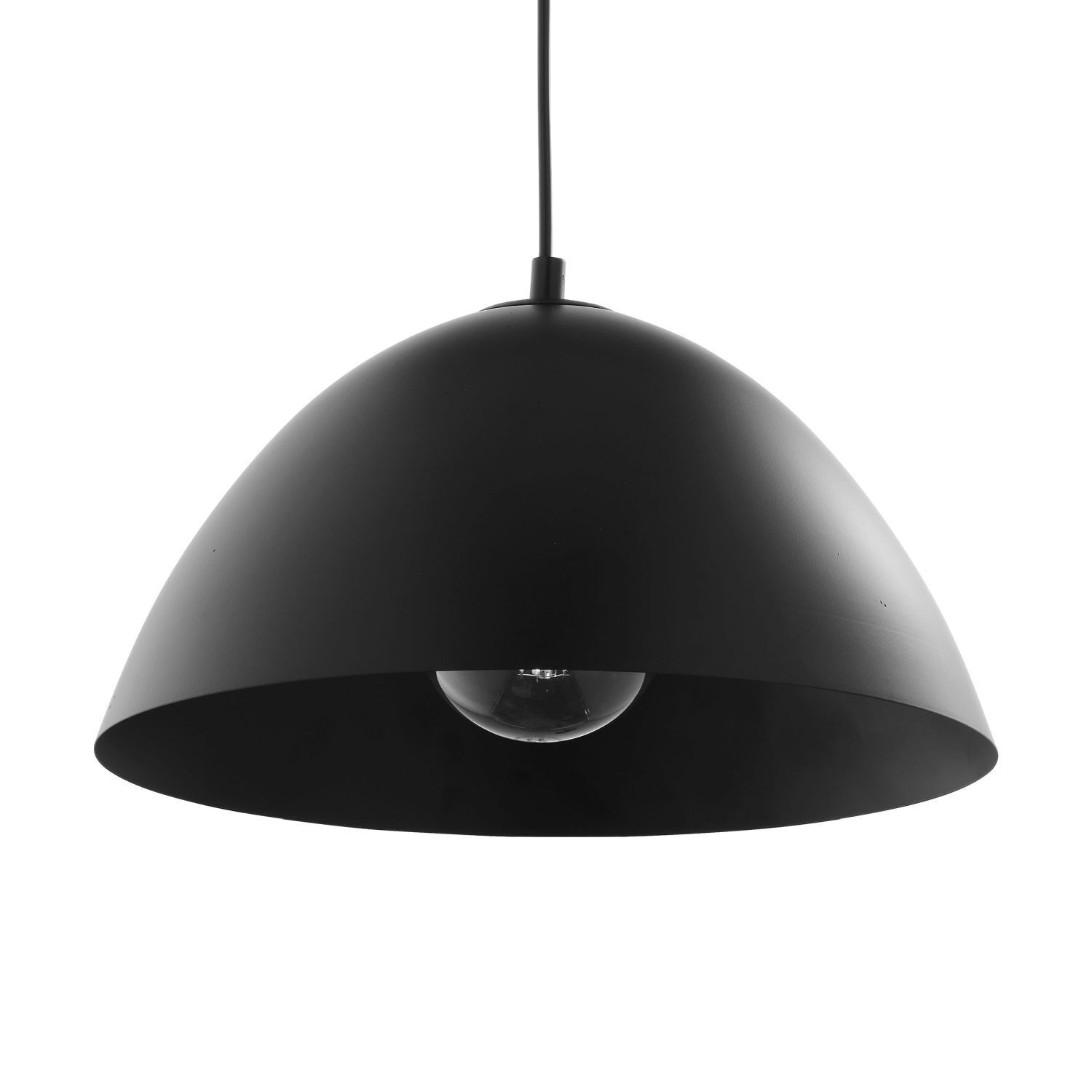 Suspension ronde Ø 33,5 cm Métal noir E27