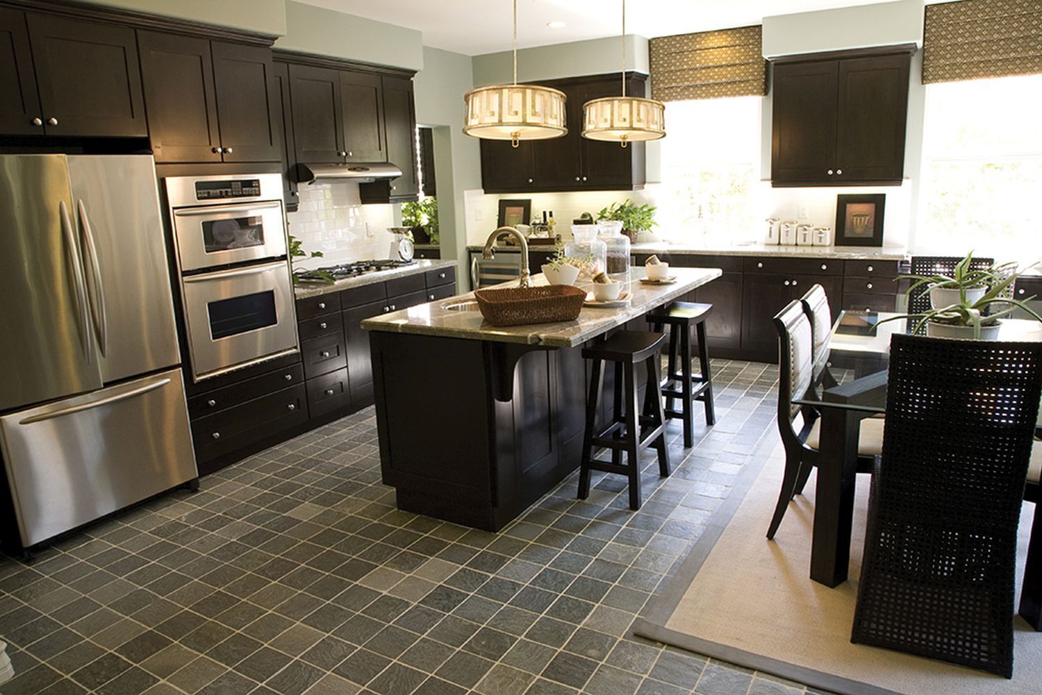 Drinnen, Küche, Innenarchitektur, Kücheninsel, Fußboden