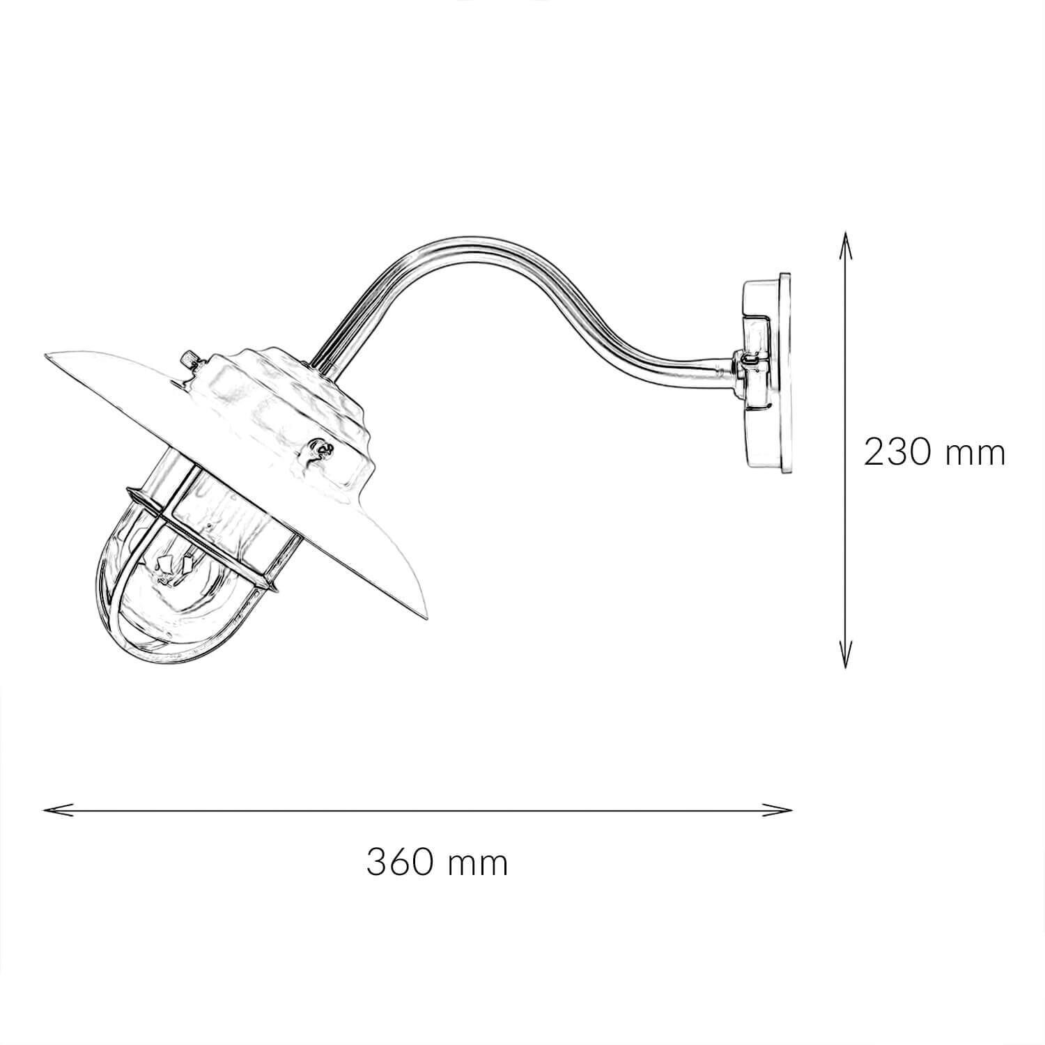 Applique Extérieur Rustique Laiton IP43 Cour Balcon