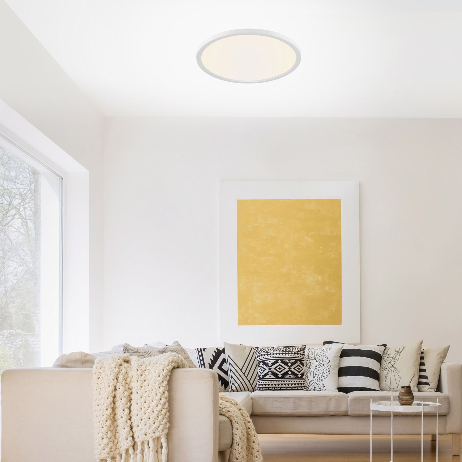 Lampe de plafonnier ronde LED dimmable Ø40 cm 20 W Télécommande
