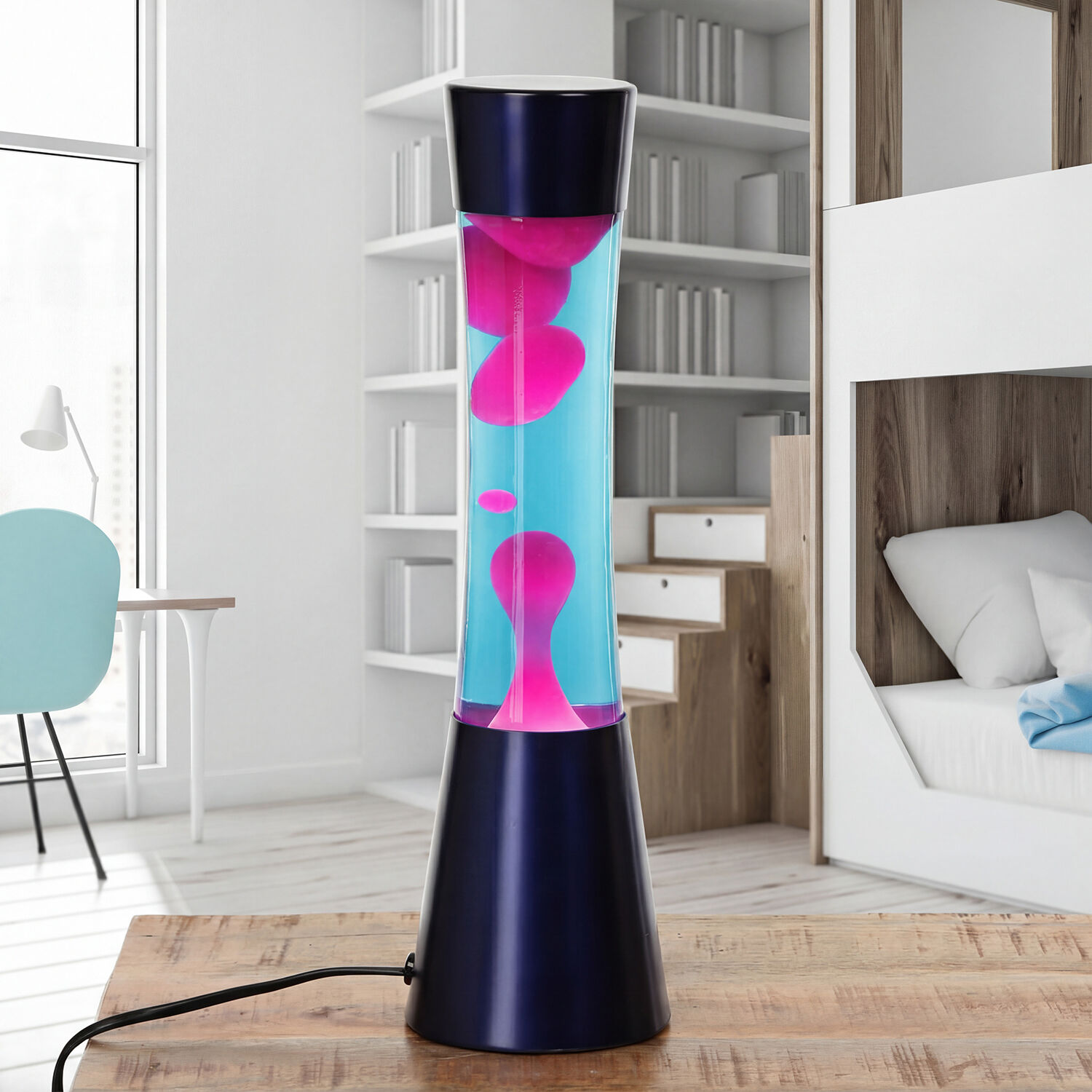 Lavalampe Blau Pink 39,5 cm RINGO Lampe, Drinnen, Innenarchitektur