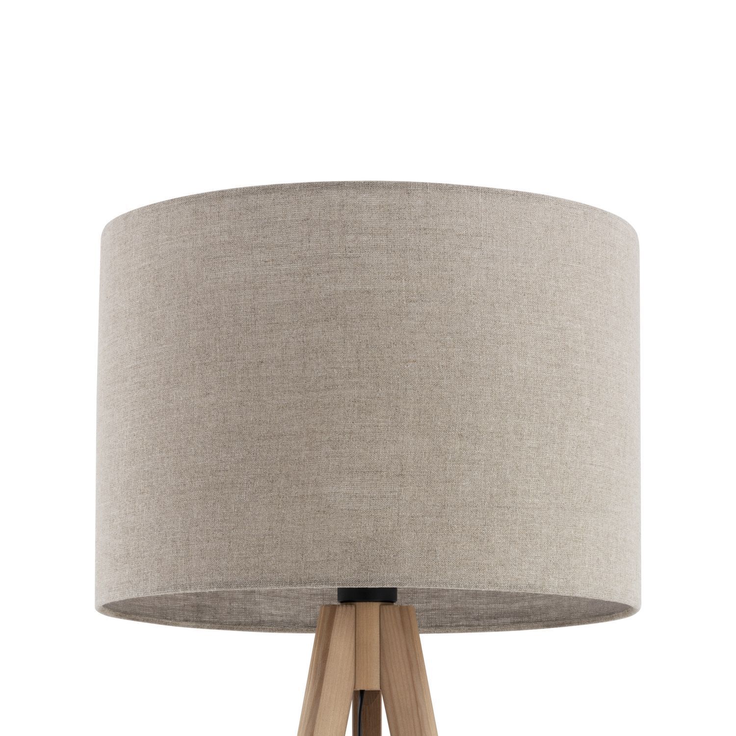 Lampadaire Trépied 145 cm petit E27 bois lin NOLAN Lampe, Lampenschirm