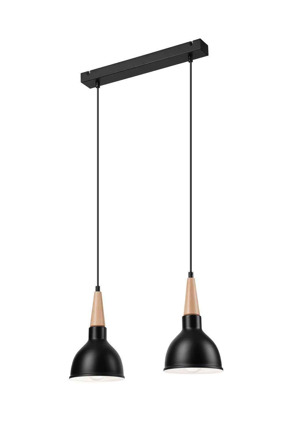 Lampe à suspendre Noir Bois Salle à manger Scandinave