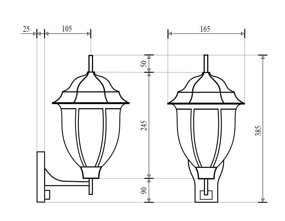 Applique murale antique d'extérieur Nizza avec capteur Lampe, Diagramm, Handlung