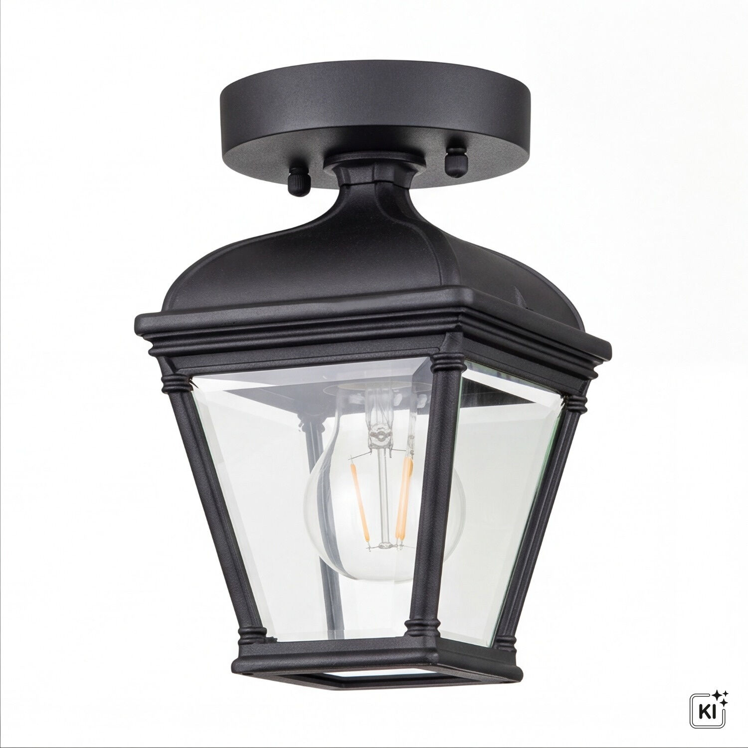 vintage-lampen-vintage-leuchte-aussenlampe-vintage-cheltenham-1x-e27-bis-60w-schwarz-transparent-aluminiumguss-glas-le117628-01 Deckenleuchte, Außenleuchte, Laterne, Glasfront, E27 Fassung