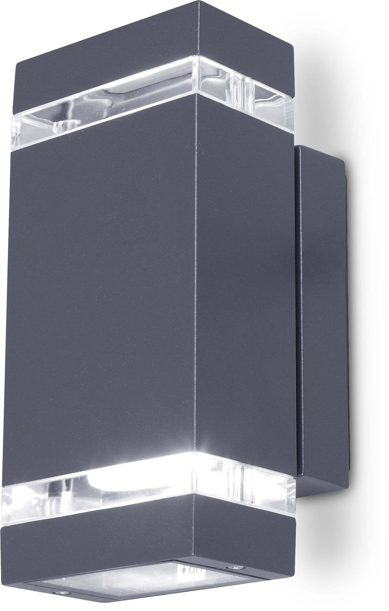 Applique moderne Up Down Anthracite IP44 GU10 L:11 cm