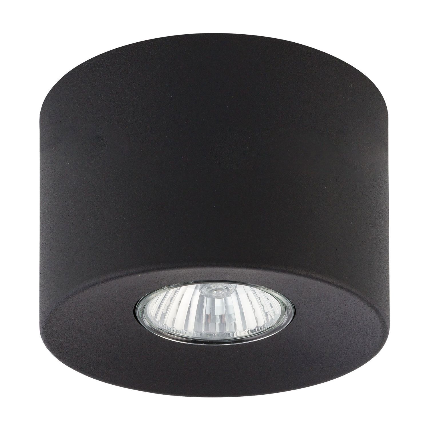 Spot de plafond en métal Ø 11 cm rond petit plat GU10 noir