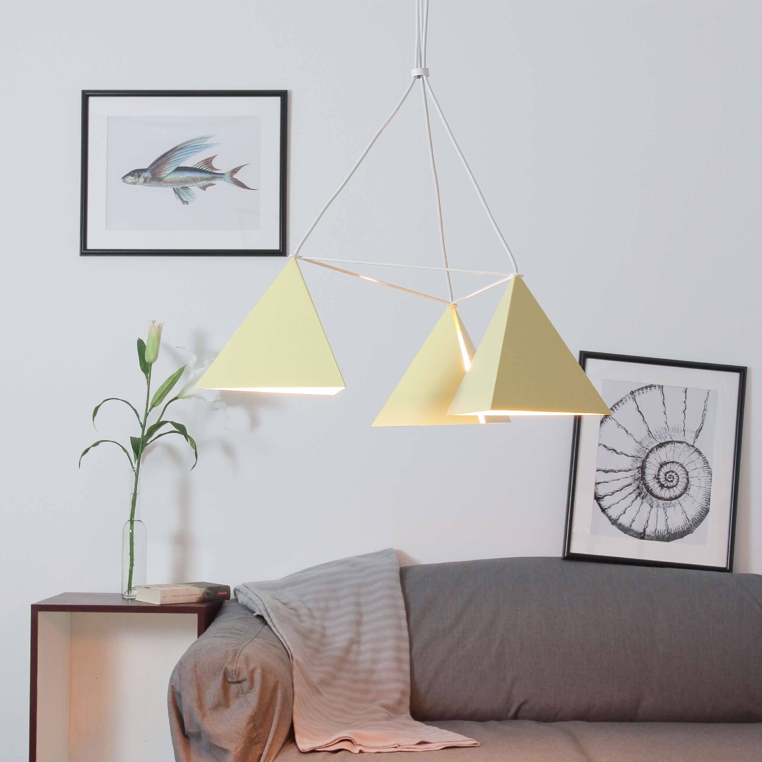 Lampe suspendue moderne en jaune