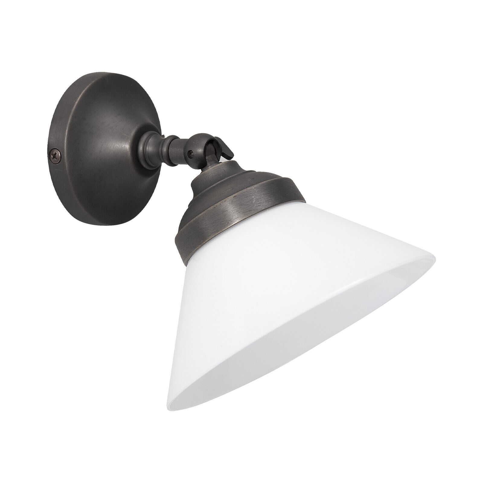 Spot Lampe murale réglable laiton verre en bronze blanc Leuchte, Lampe