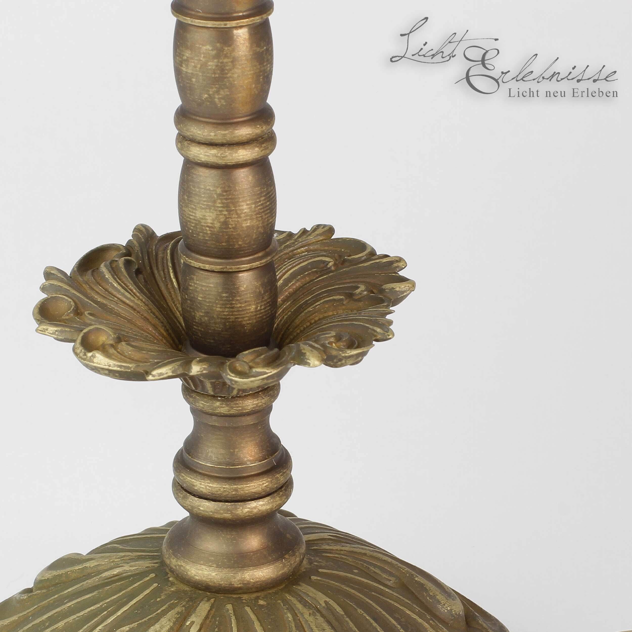 Lampe de table Premium laiton antique Bronze, Kerze, Schach, Spiel, Kerzenständer