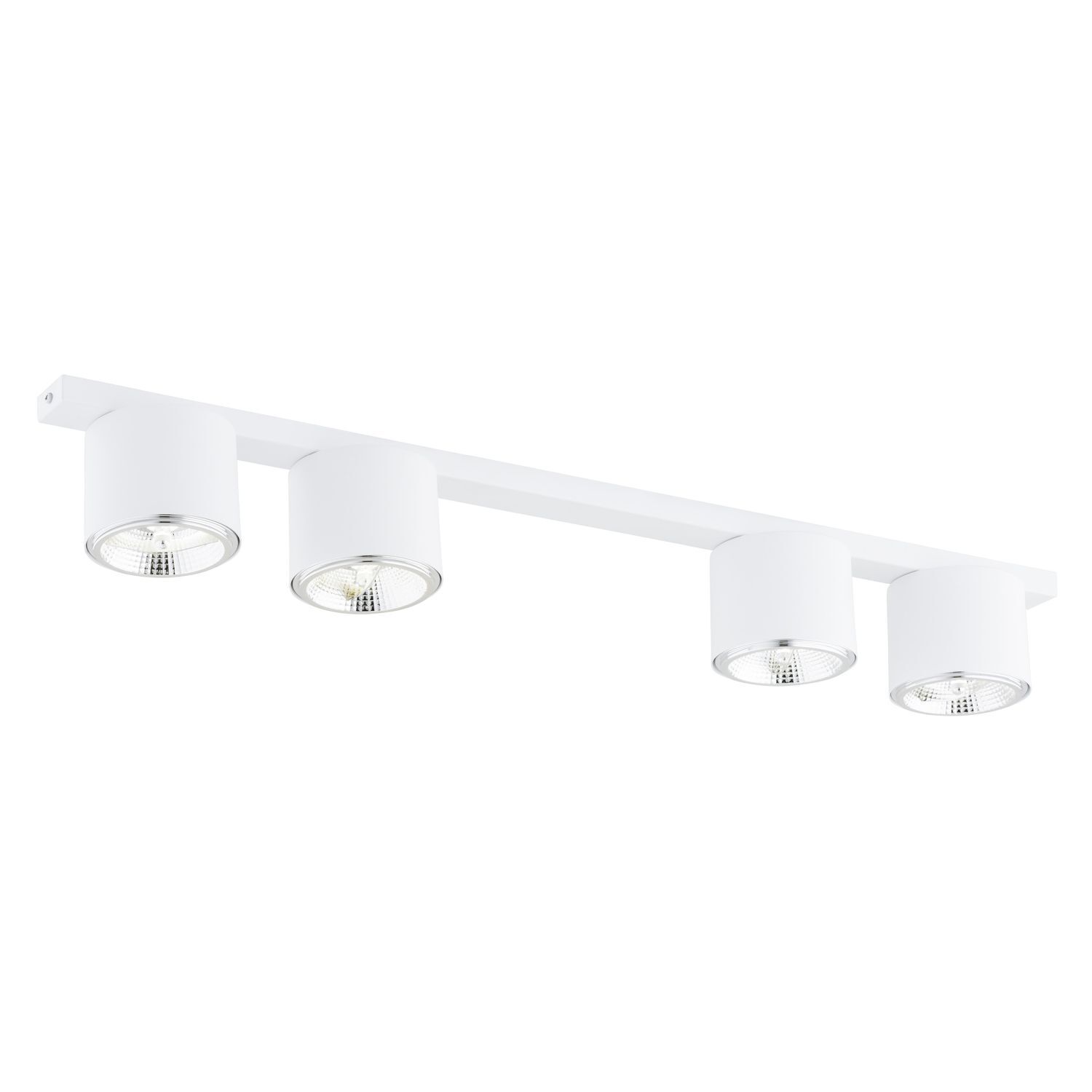 Plafonnier en métal blanc 90 cm de long 4-flamme GU10 AR111