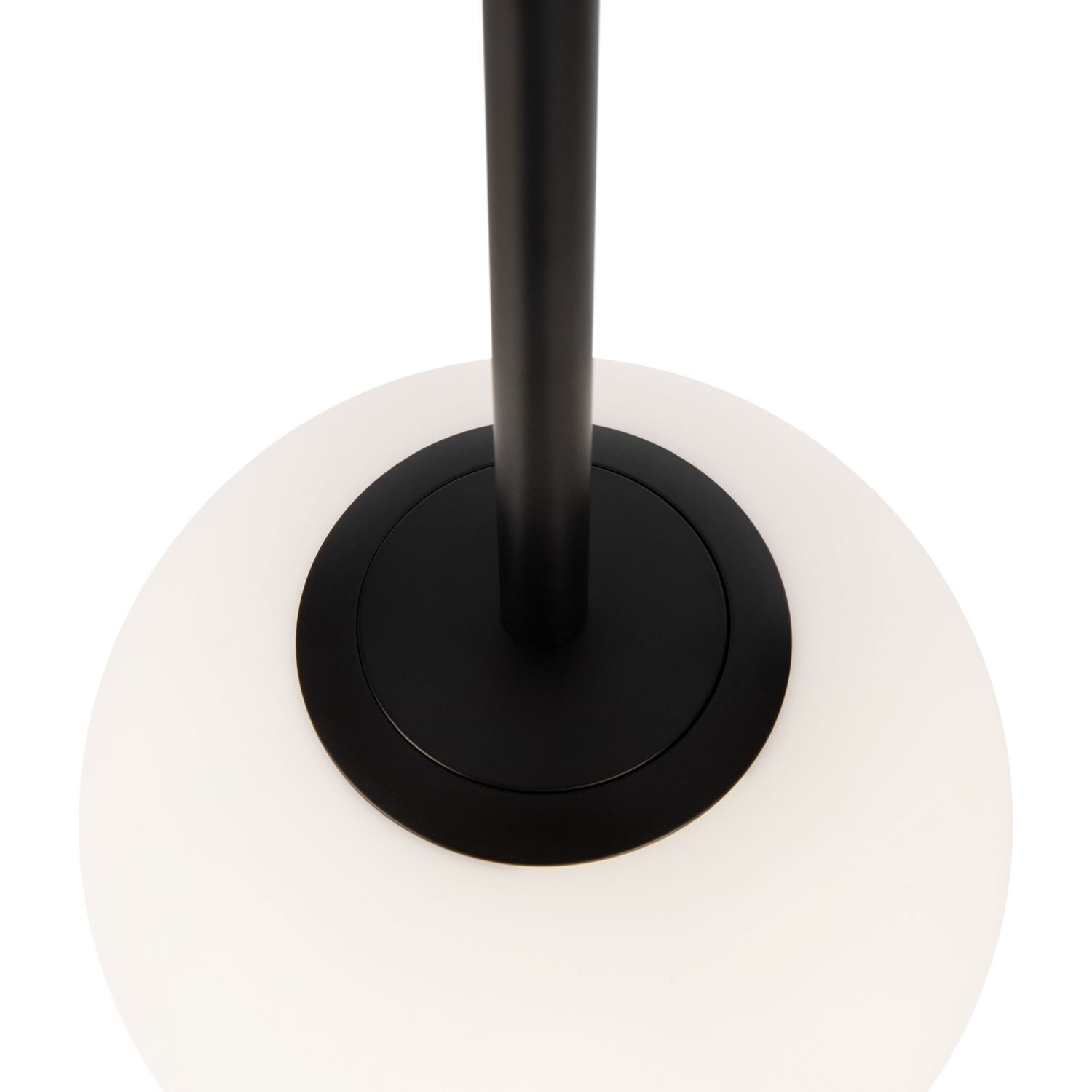 Lampe à suspendre métal verre E14 Ø 15 cm rond noir blanc