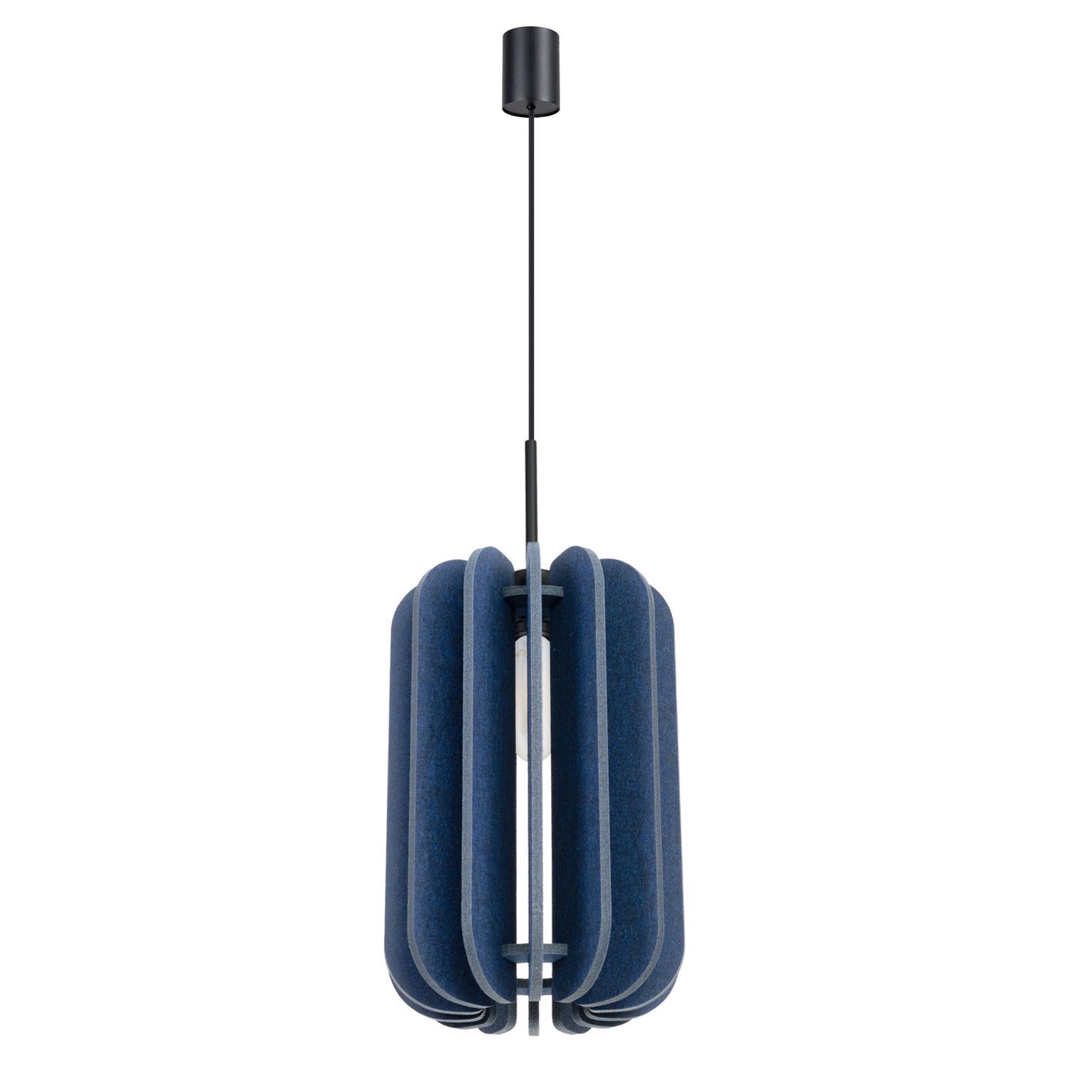 Hängelampe Filz Marine Blau E27 L:27 cm blendarm Modern