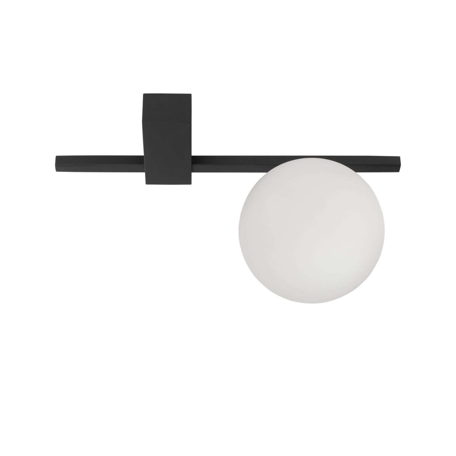 Plafonnier G9 Noir Blanc Verre Aluminium Moderne