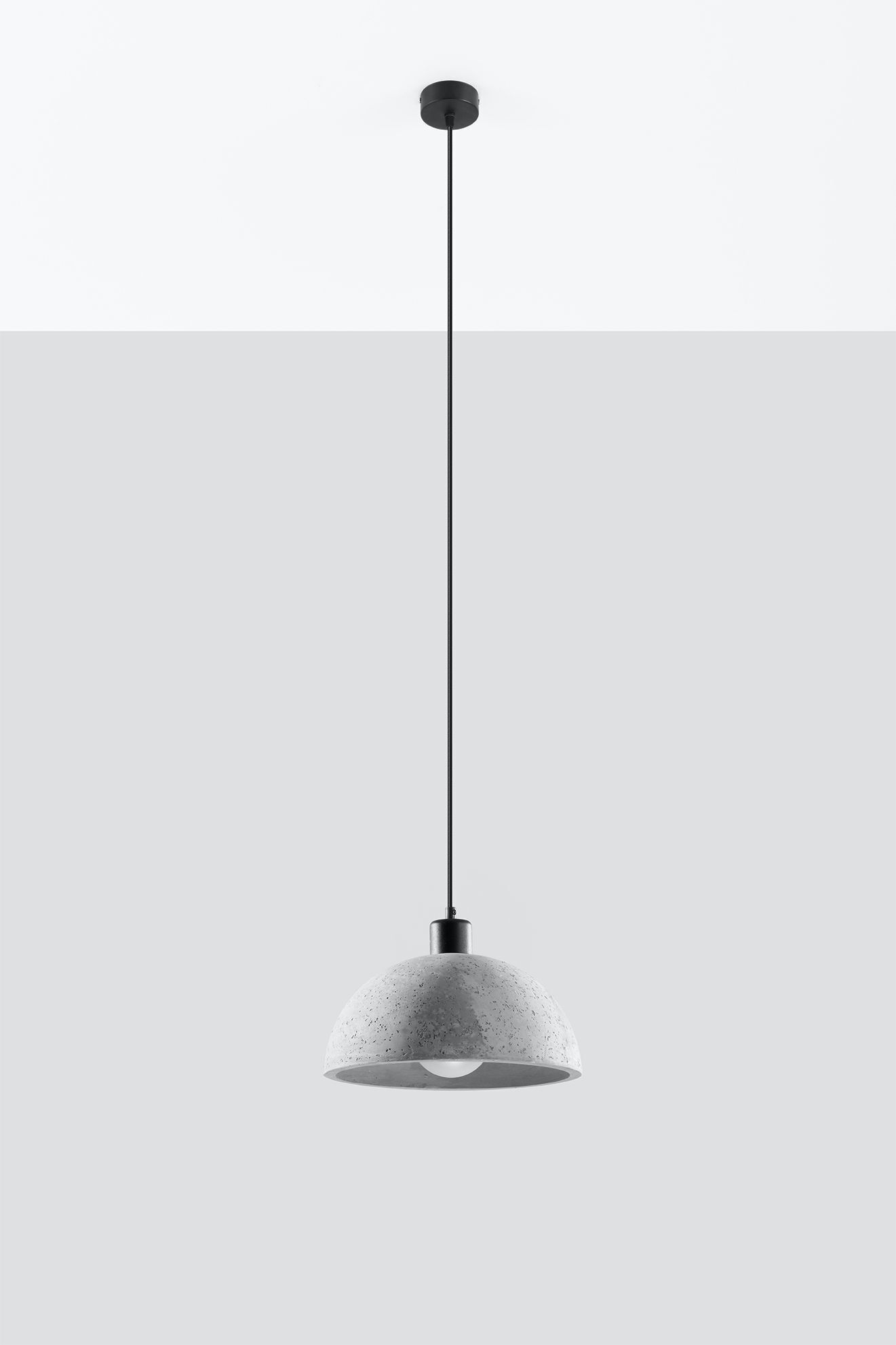 Lampe à suspendre Béton Ø 30 cm Gris E27 Cuisine