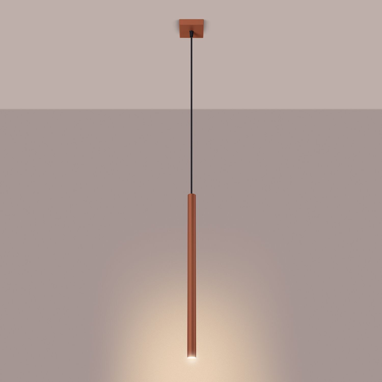 Runde Hängelampe Ocker Stahl G9 Ø2,5 cm akzentuiert pendant light, hängelampe, kupfer, lineare pendellampe, warmweißes licht