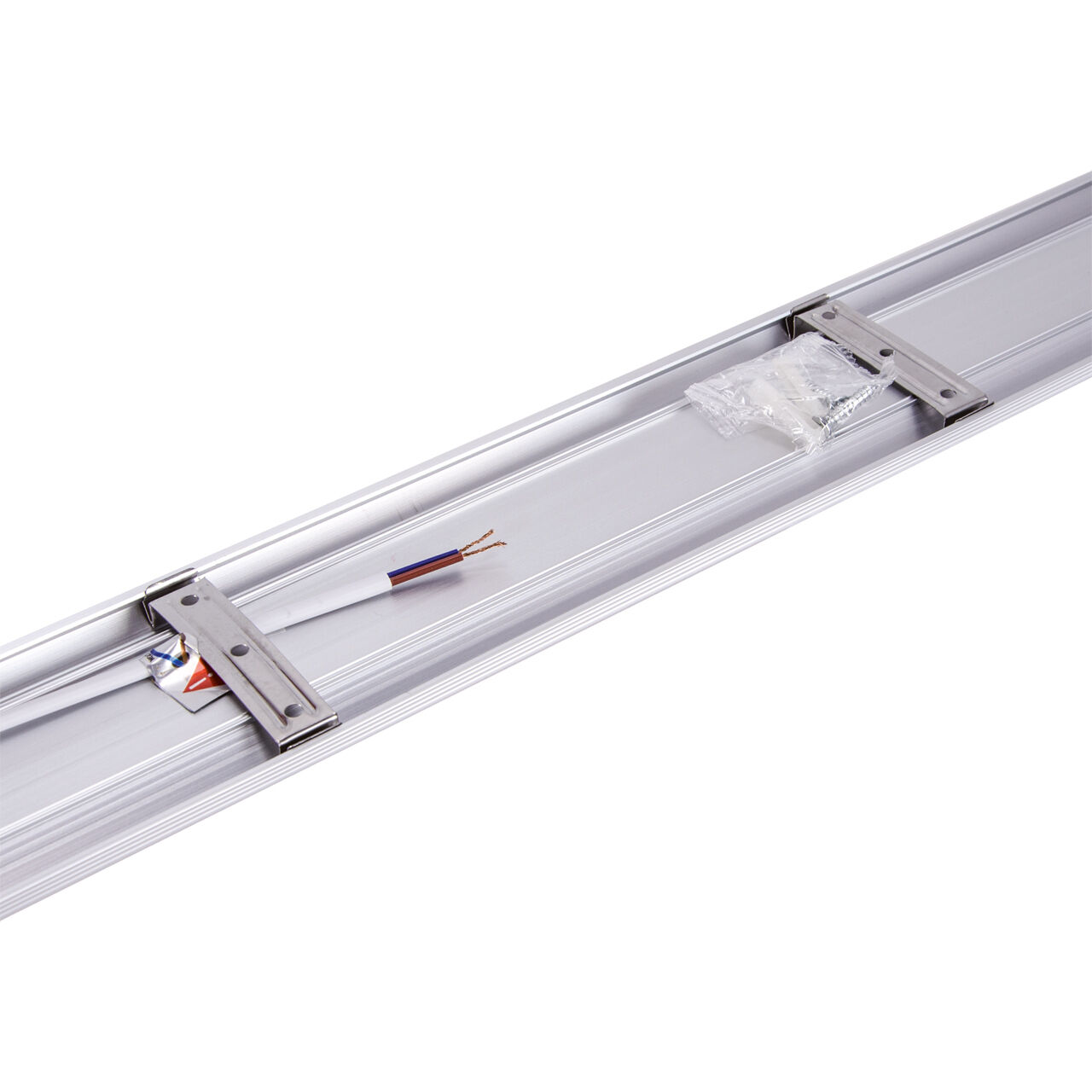 Lampe de plafonnier LED Blanc IP42 30 cm allongé 4000 K
