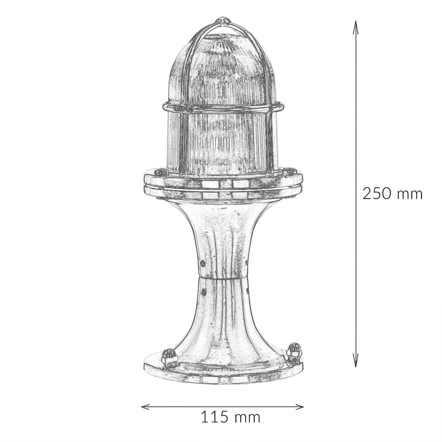 Premium lampe extérieure laiton verre IP54 chemin de jardin