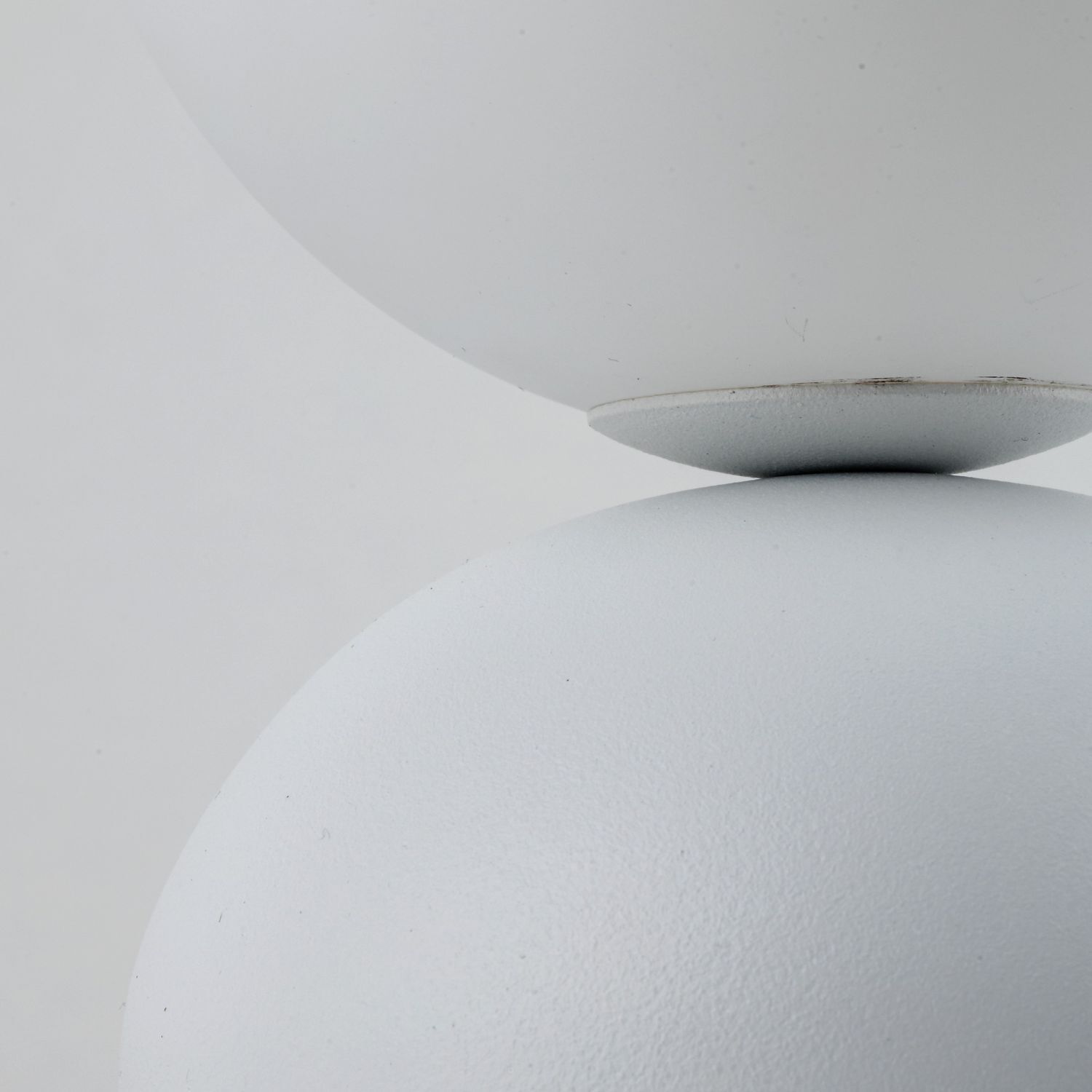 Lampe de table Abat-jour sphérique H : 21 cm petit blanc métal verre G9