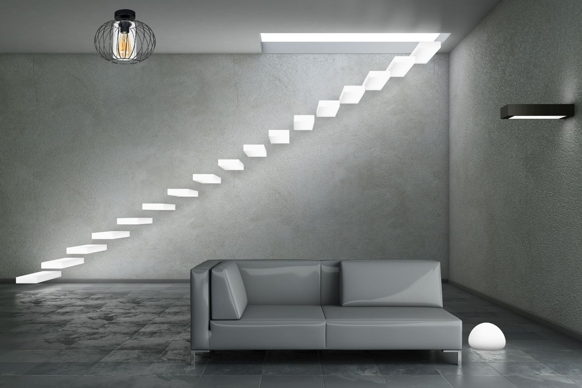 Lampe de plafonnier métal E27 ronde Ø25 cm noir rétro design Treppe, Beleuchtung, Wohnzimmer, Fußboden, Couch