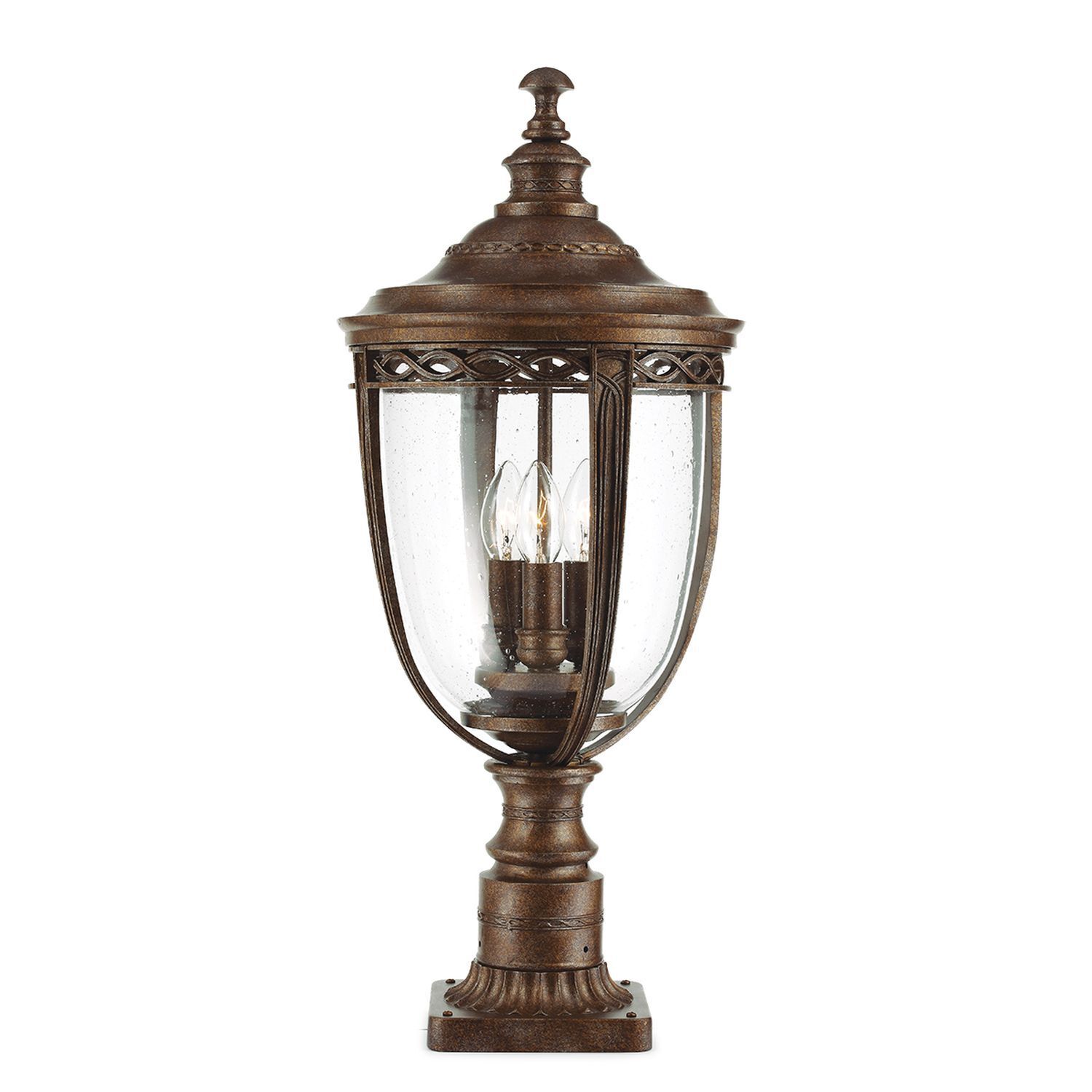 Lampe de jardin EDMUND en bronze H:64cm Rustique