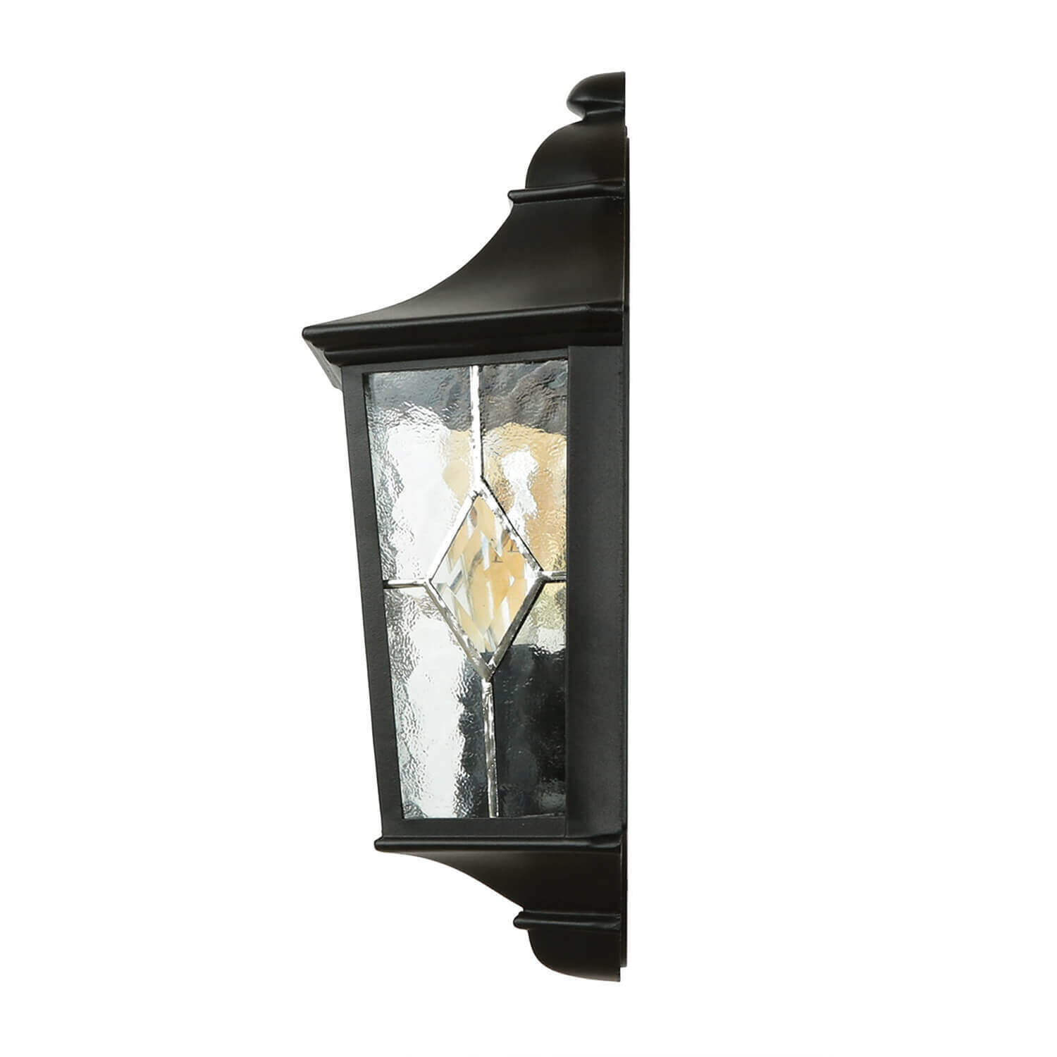 Applique extérieure verre d'église IP43 noir maison Lampe, Leuchte, Postfach