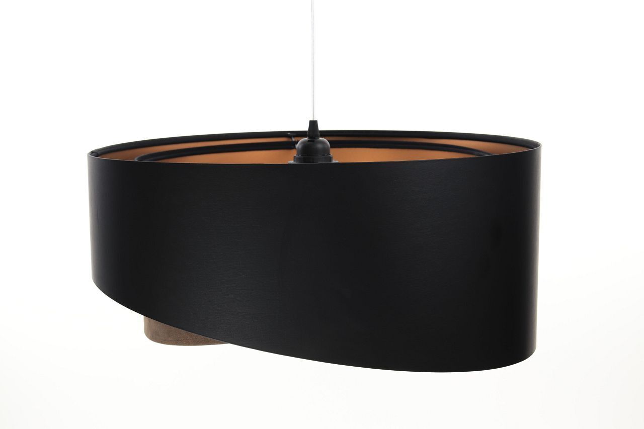 Lampe à suspendre noir brun or E27 ronde D : 50 cm Latex Lampe, Lampenschirm