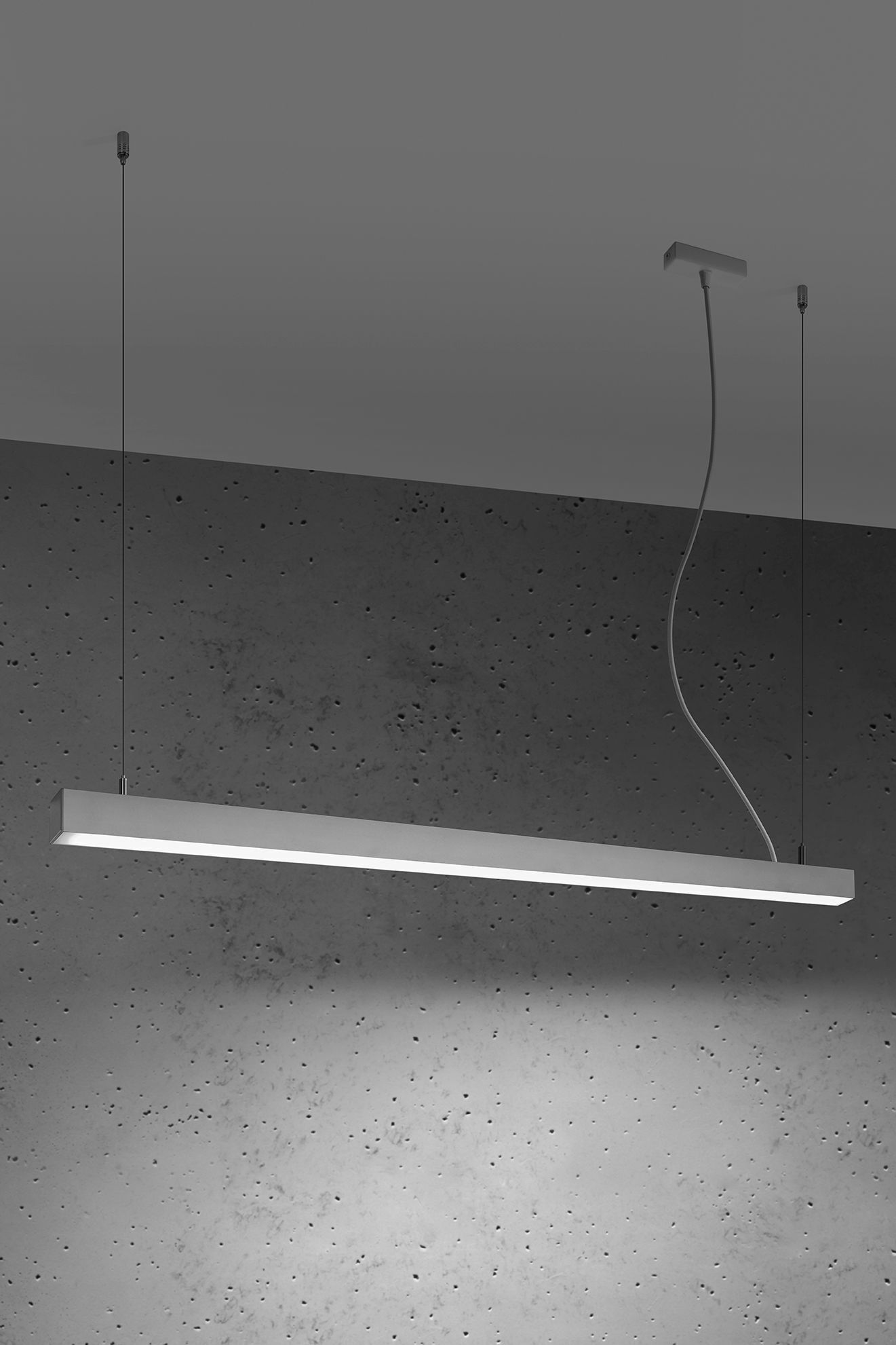 Lampe LED à suspendre métal 118 large blanc 4000 K 3640 lm lumineux