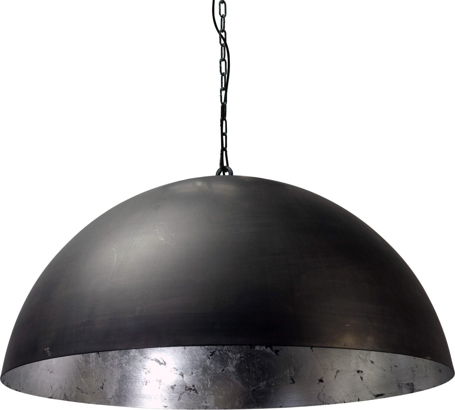 XXL Lampe à suspendre Gris Métal Argenté Ø80cm LARINO