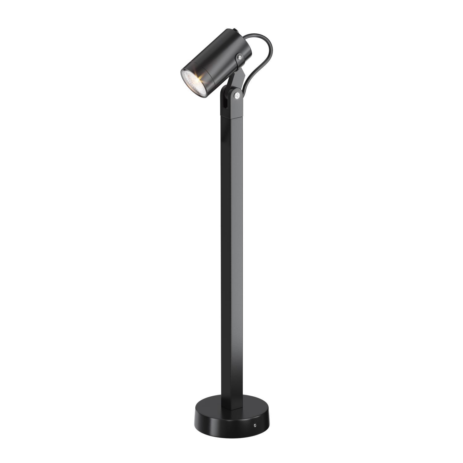 Lampe d'extérieur aluminium verre GU10 IP65 hauteur 60 cm noir