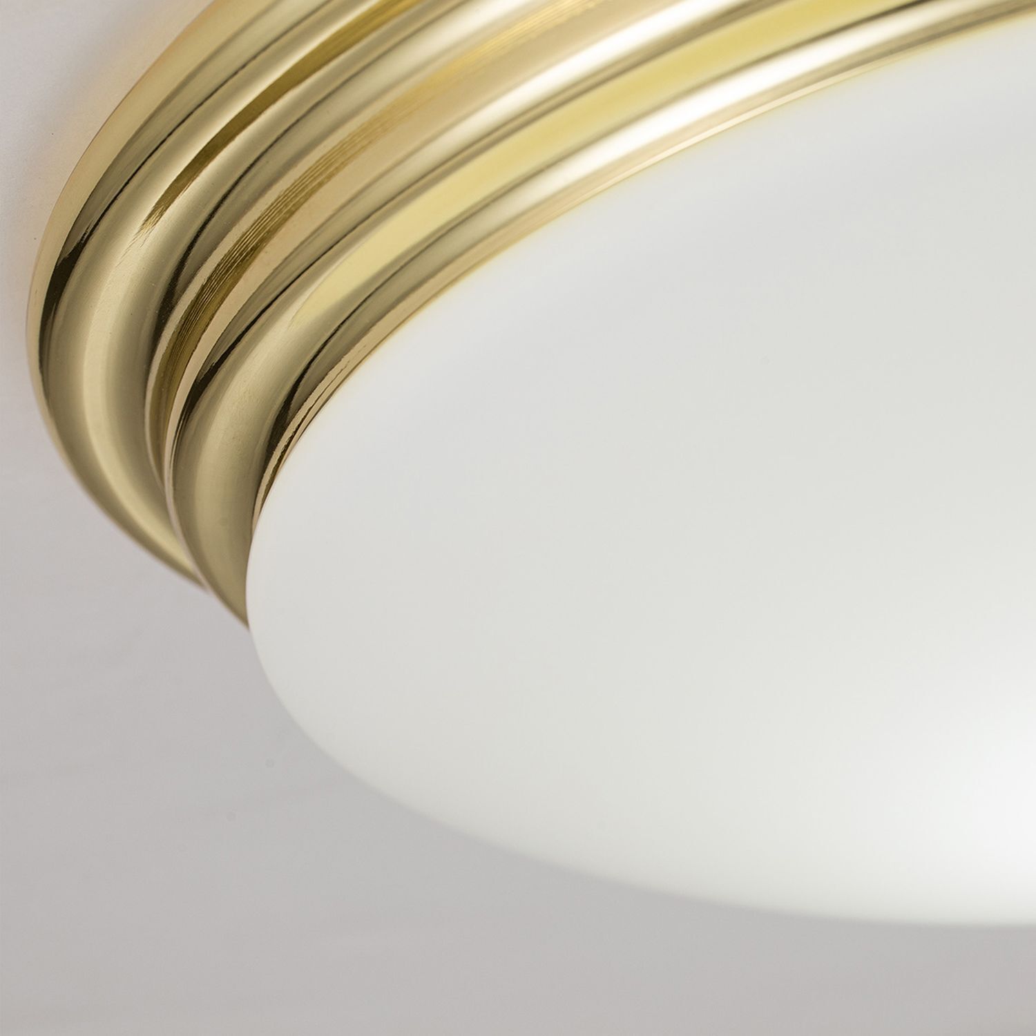 Plafonnier LED GX53 IP44 D : 35,6 cm rond métal verre