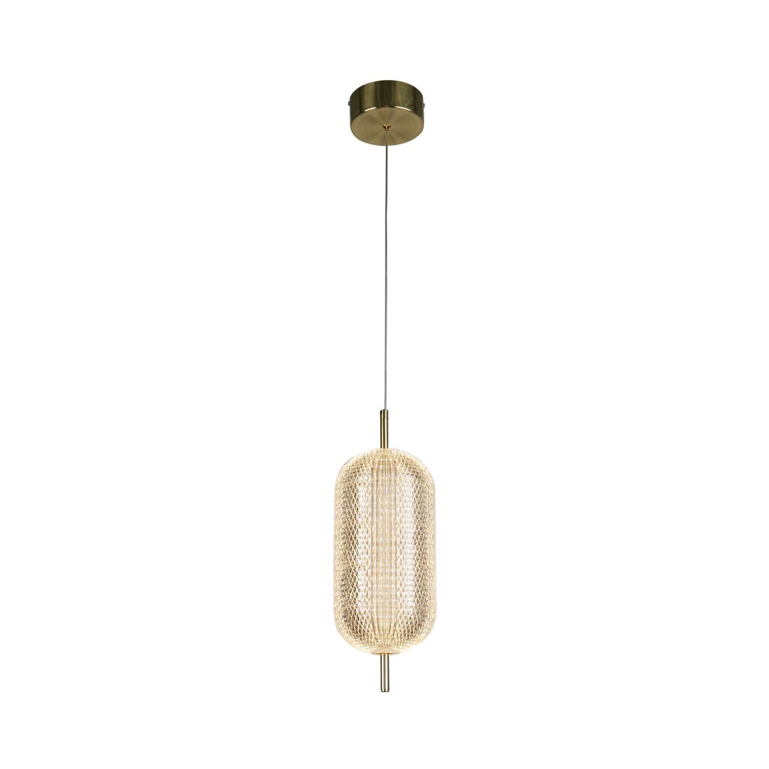 Lampe LED à suspendre métal en laiton 20 W 1845 lm Ø15 cm