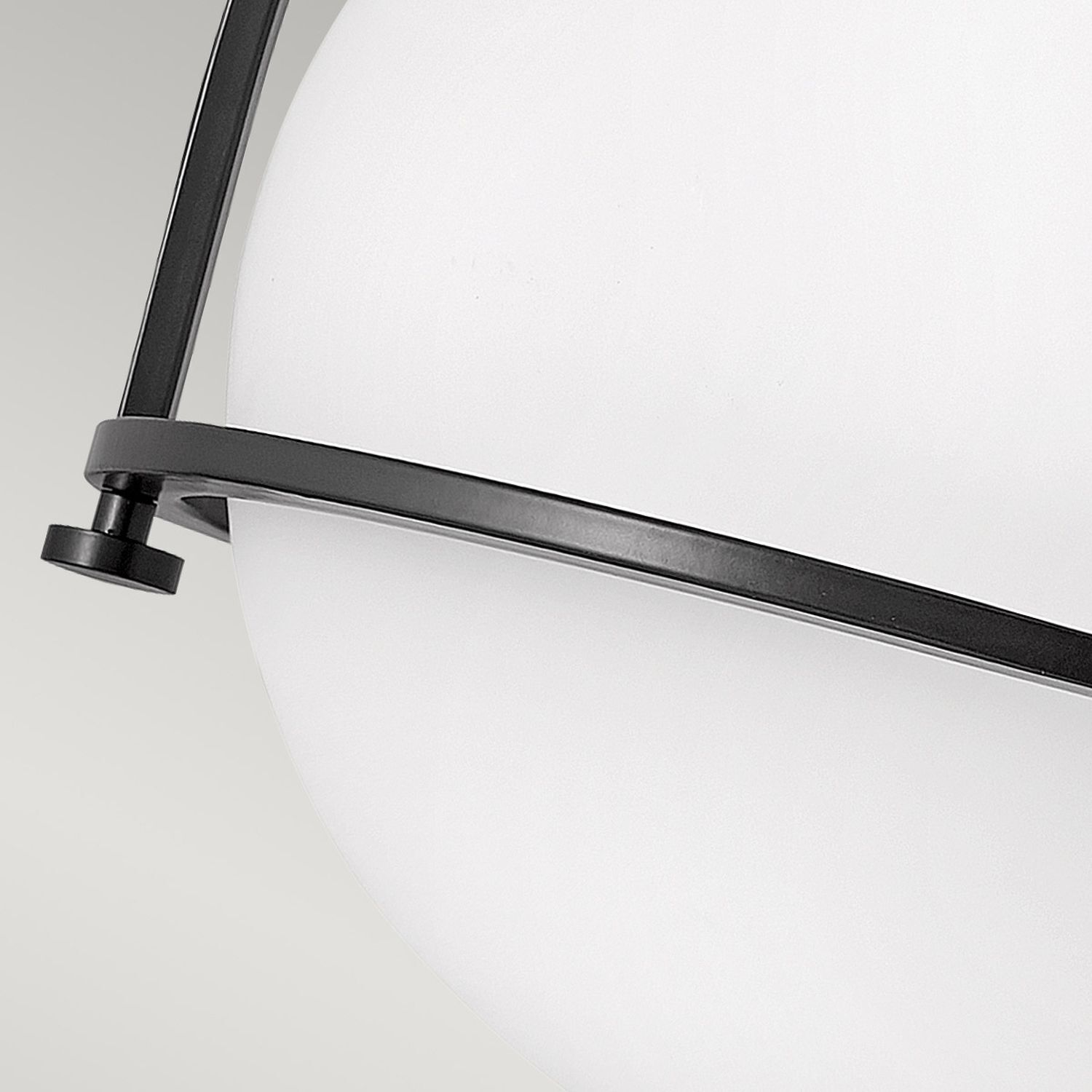 Lampe de plafonnier métal verre Ø 28,2 cm rond noir blanc E27 Beleuchtung, Lampe