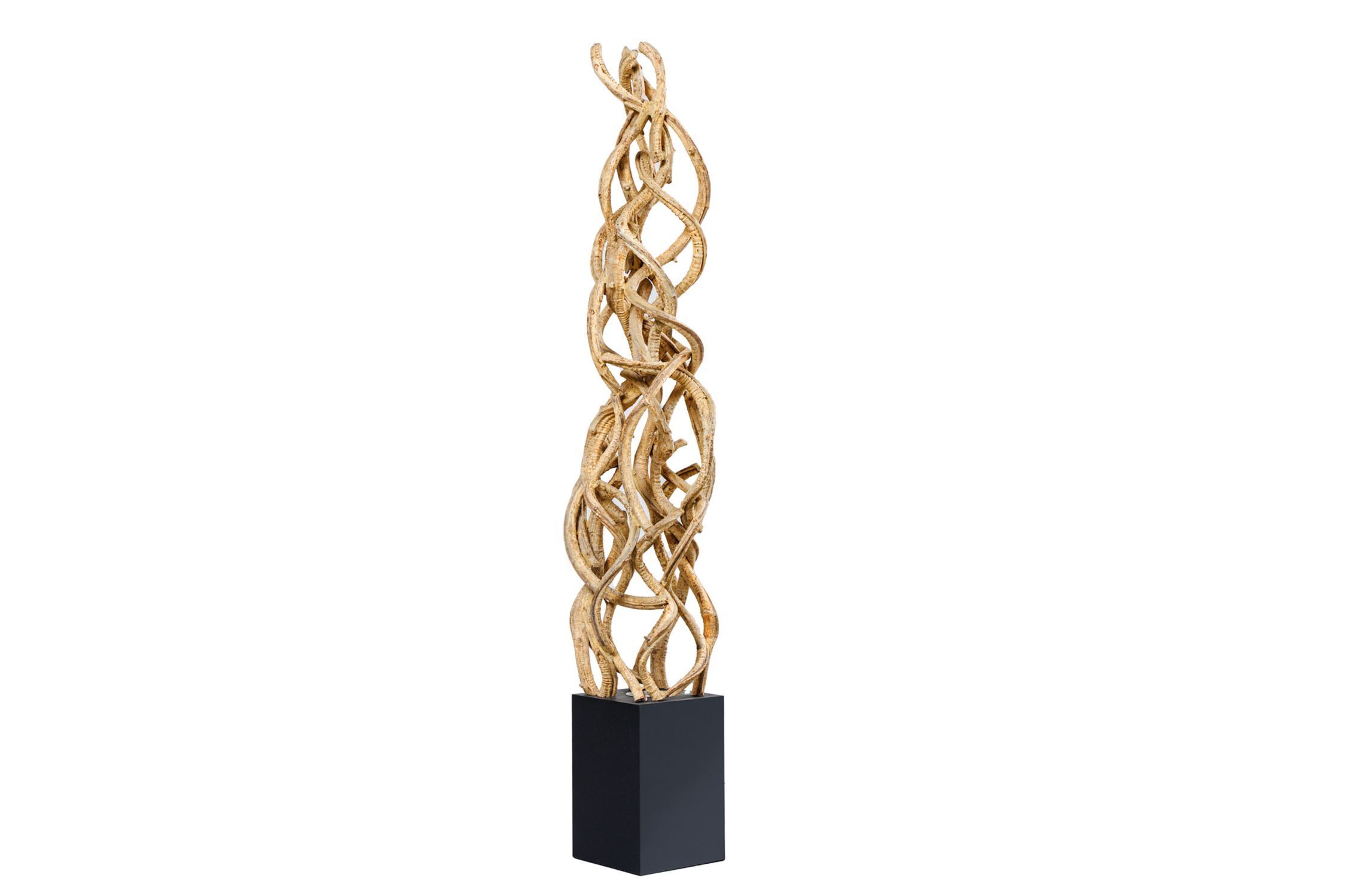 Skulptur, Kunstwerk, Holz, Schwunglinie, Verknotete Struktur