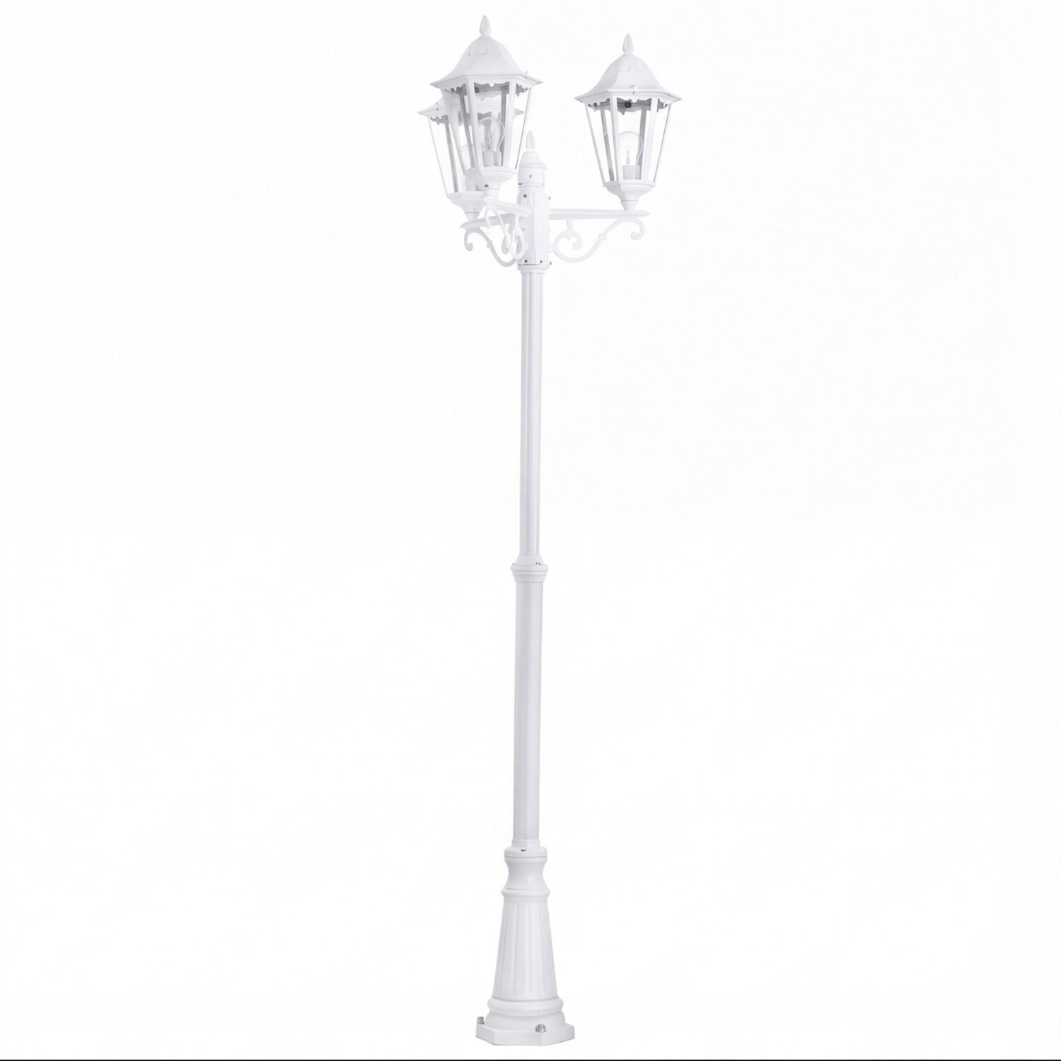 le29900-stehlampe-garten-terrasse-aussen-glas-aluminium-rustikal-3-flammig-e27-ip44-weiss-02 Laterne, Straßenlaterne, Gartenleuchte, Standleuchte, Vier-Licht