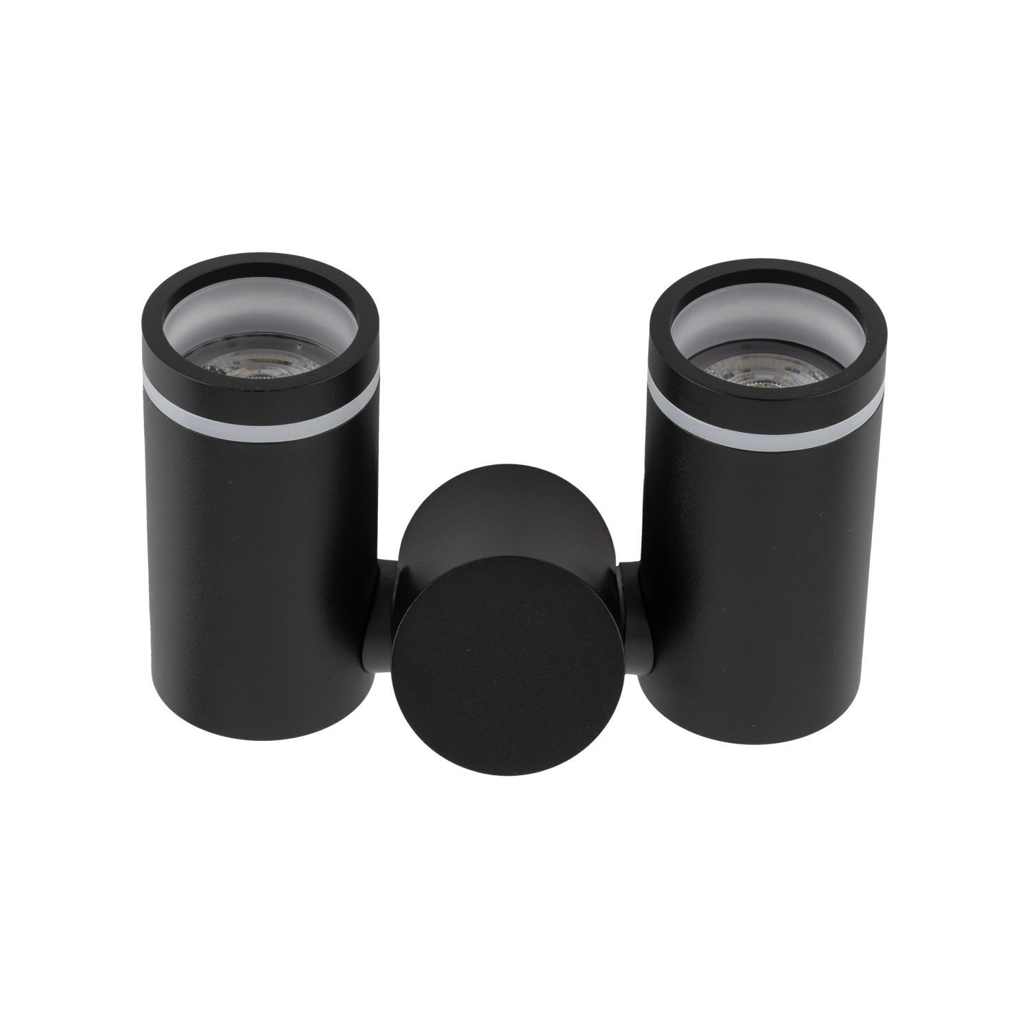 Spot de plafond métal petit L : 17 cm noir 2x GU10