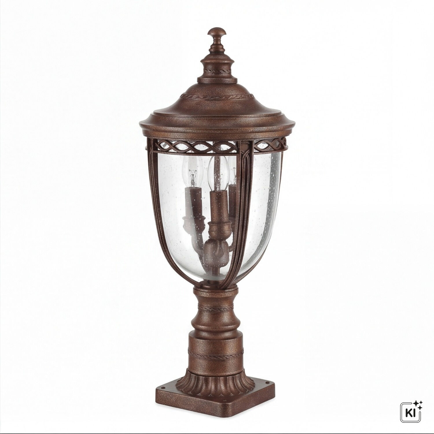 aussen-stehleuchte-wegeleuchte-edmund-3-flammig-britisch-bronze-rustikal-vintage-153-1 Lichtlaterne, Gartenlaterne, Bronzefarbene Lampe, Glaslampe, Standleuchte
