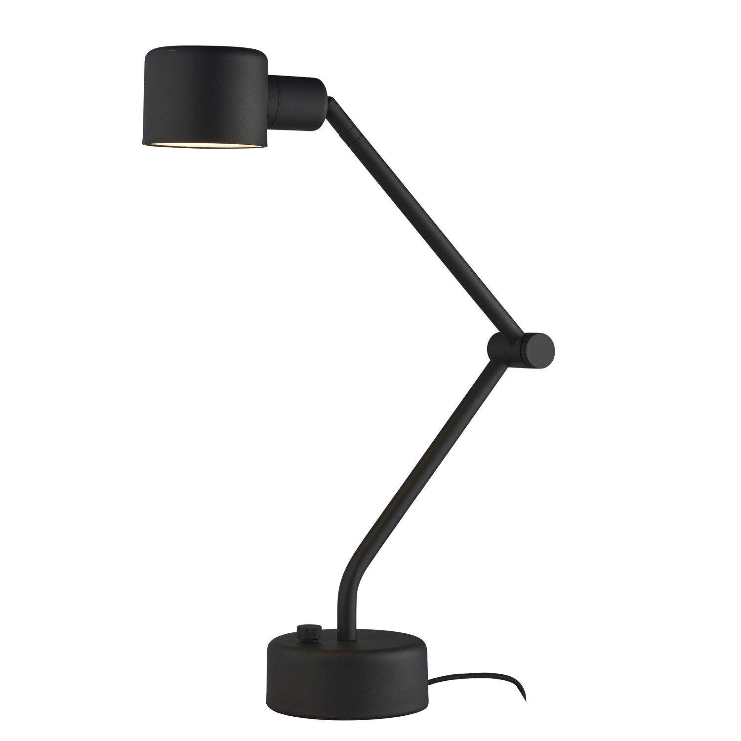 Lampe de bureau noire ajustable H : 69 cm E14 Moderne