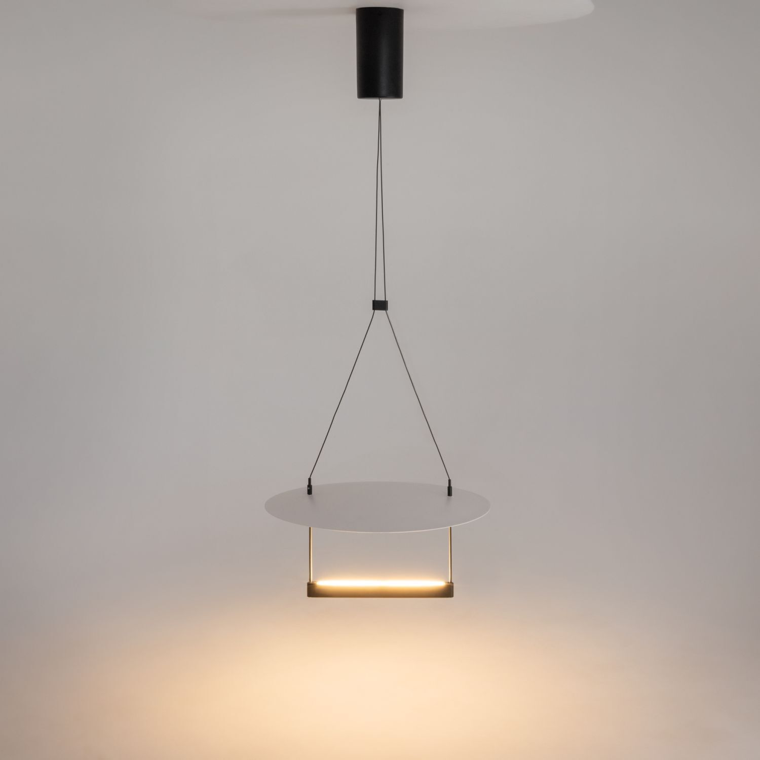 Suspension LED Aluminium Métal D : 42 cm Noir Blanc