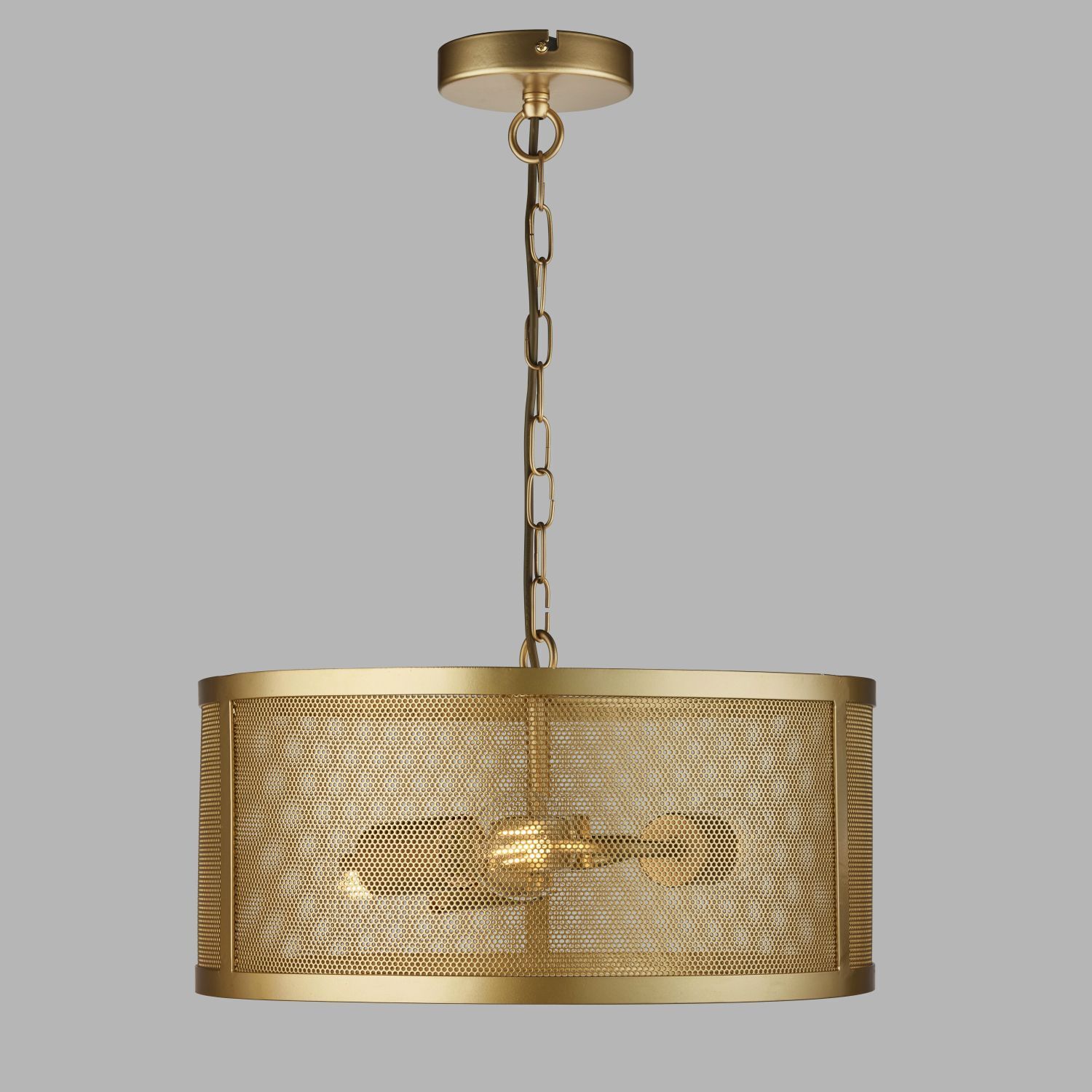 Lampe à suspendre en métal Mesh Ø 45 cm rond 3x E27 en or