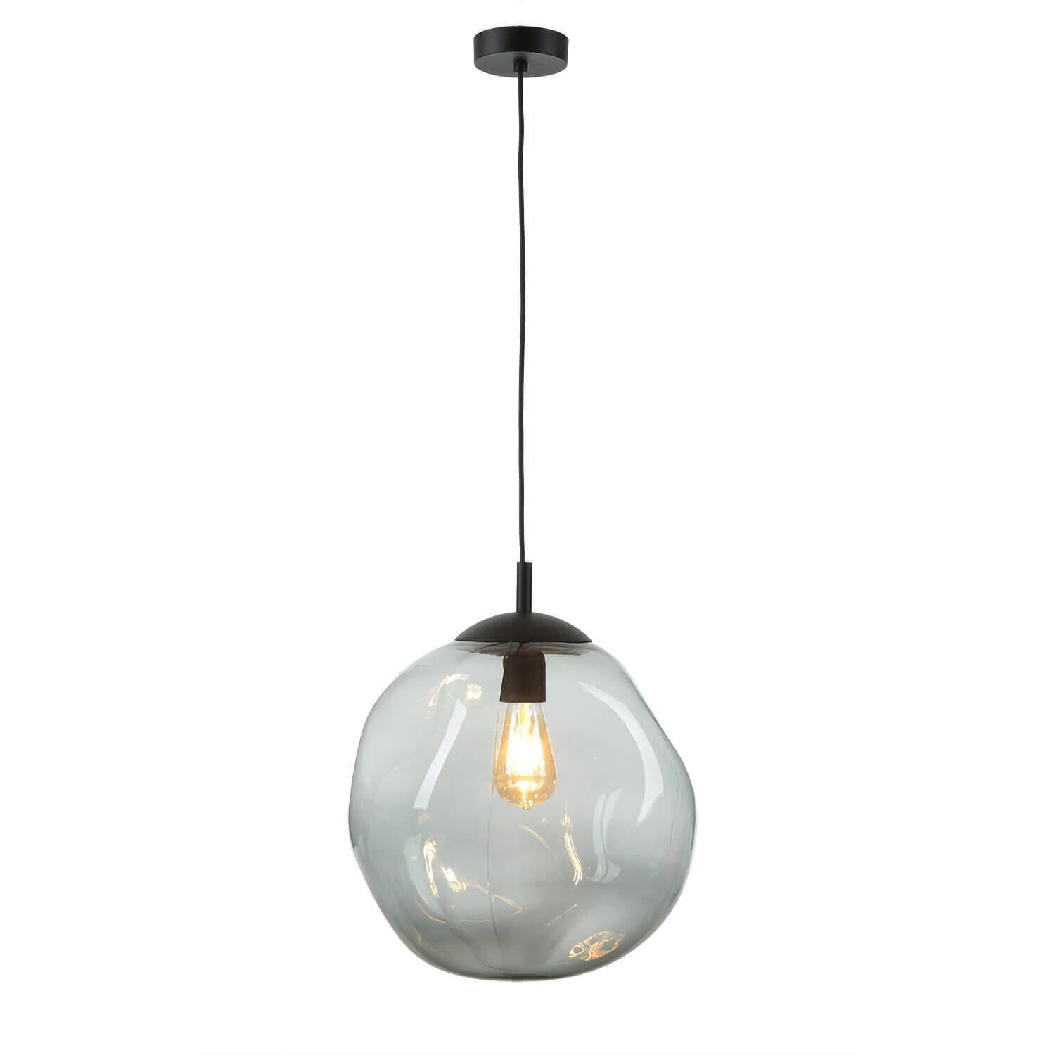 Lampe à suspendre en noir Boule Salle à manger Lampe E27