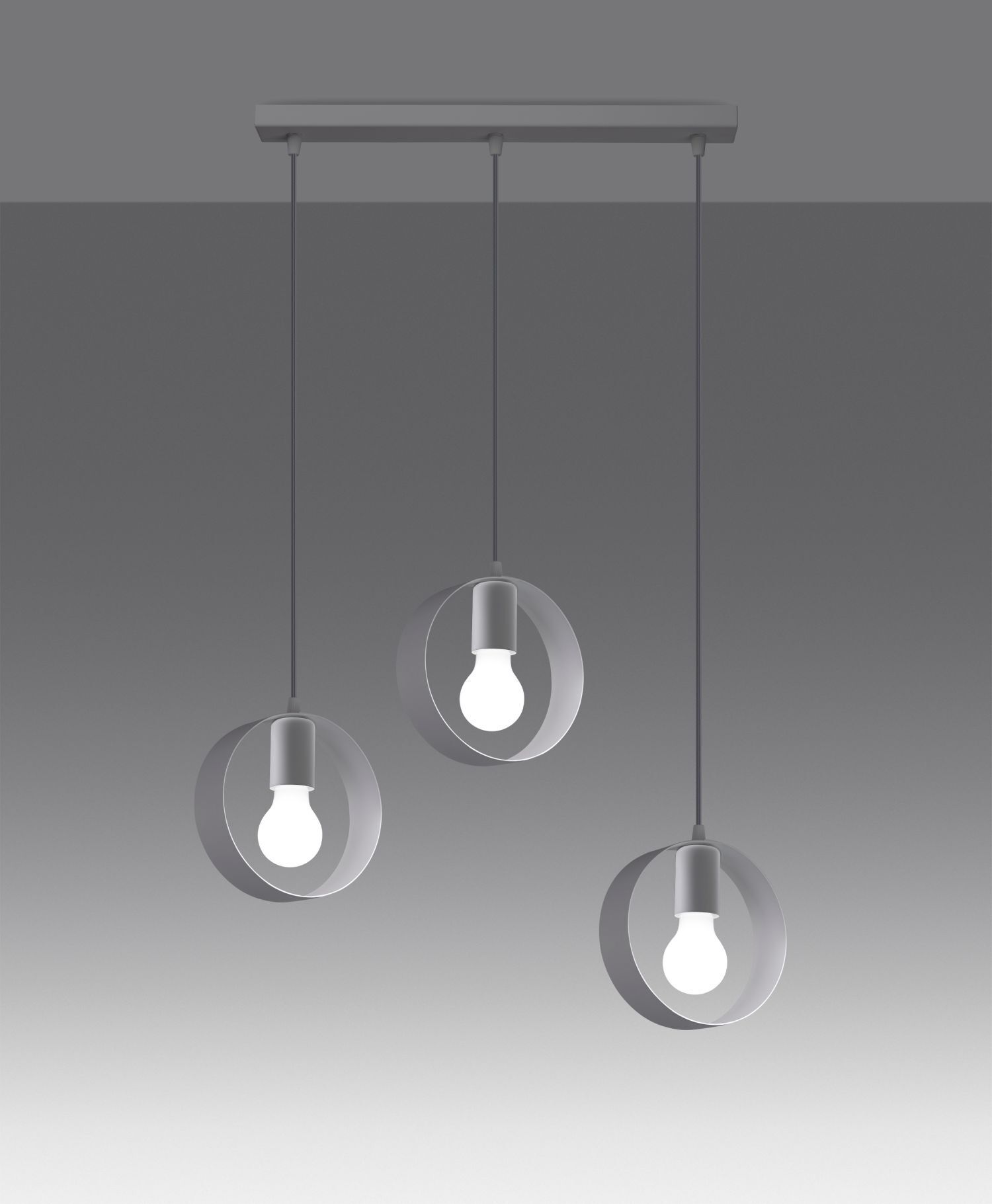 Lampe à suspendre Blanc Métal 3 flammes orientables E27