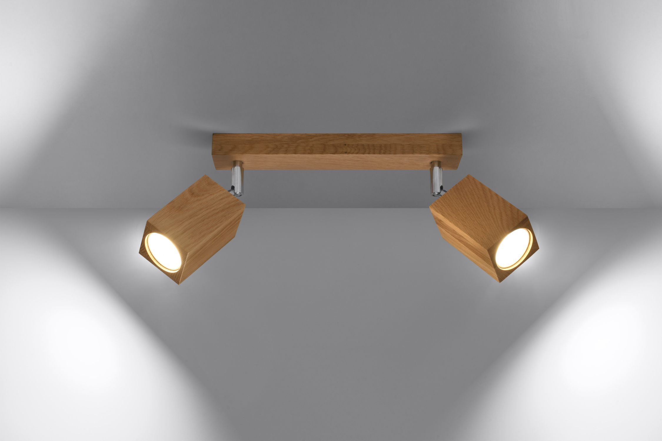 Spot de plafond Moderne Bois 2 flammes 30 cm de long GU10 confortable