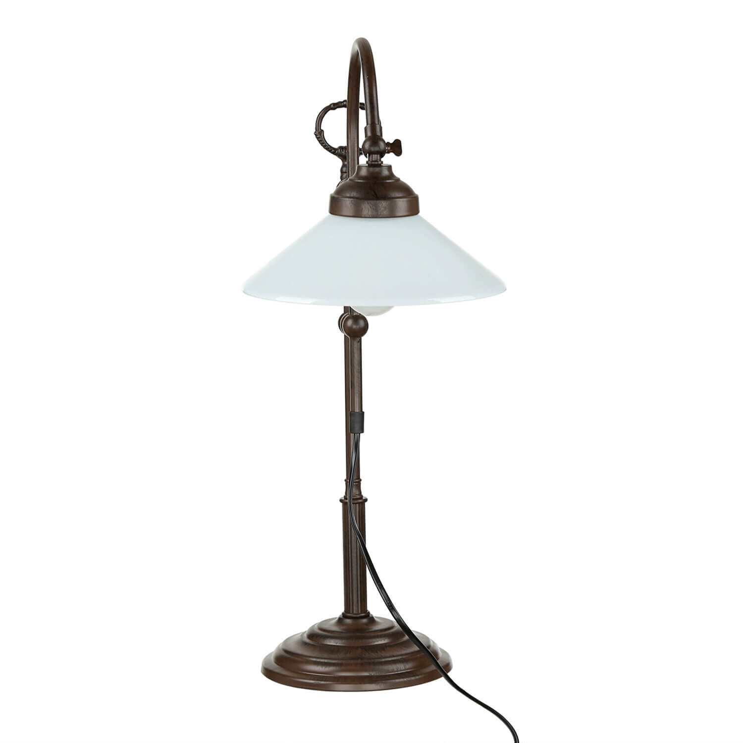 Tischlampe, Lampenschirm, Messingbraun, Standleuchte, Kabel gebunden