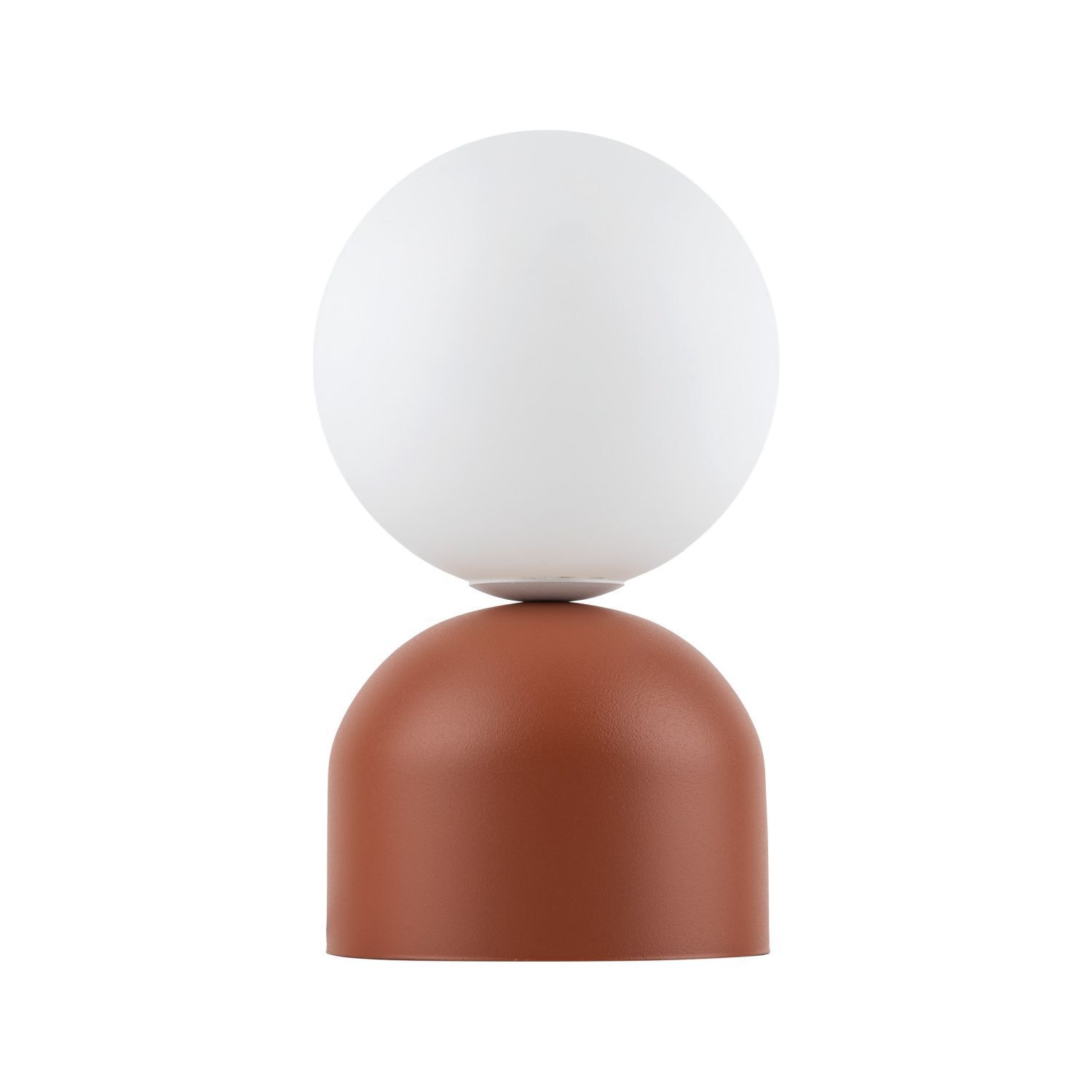 Lampe de table verre métal H : 21 cm petit rouge blanc G9 boule Sphäre
