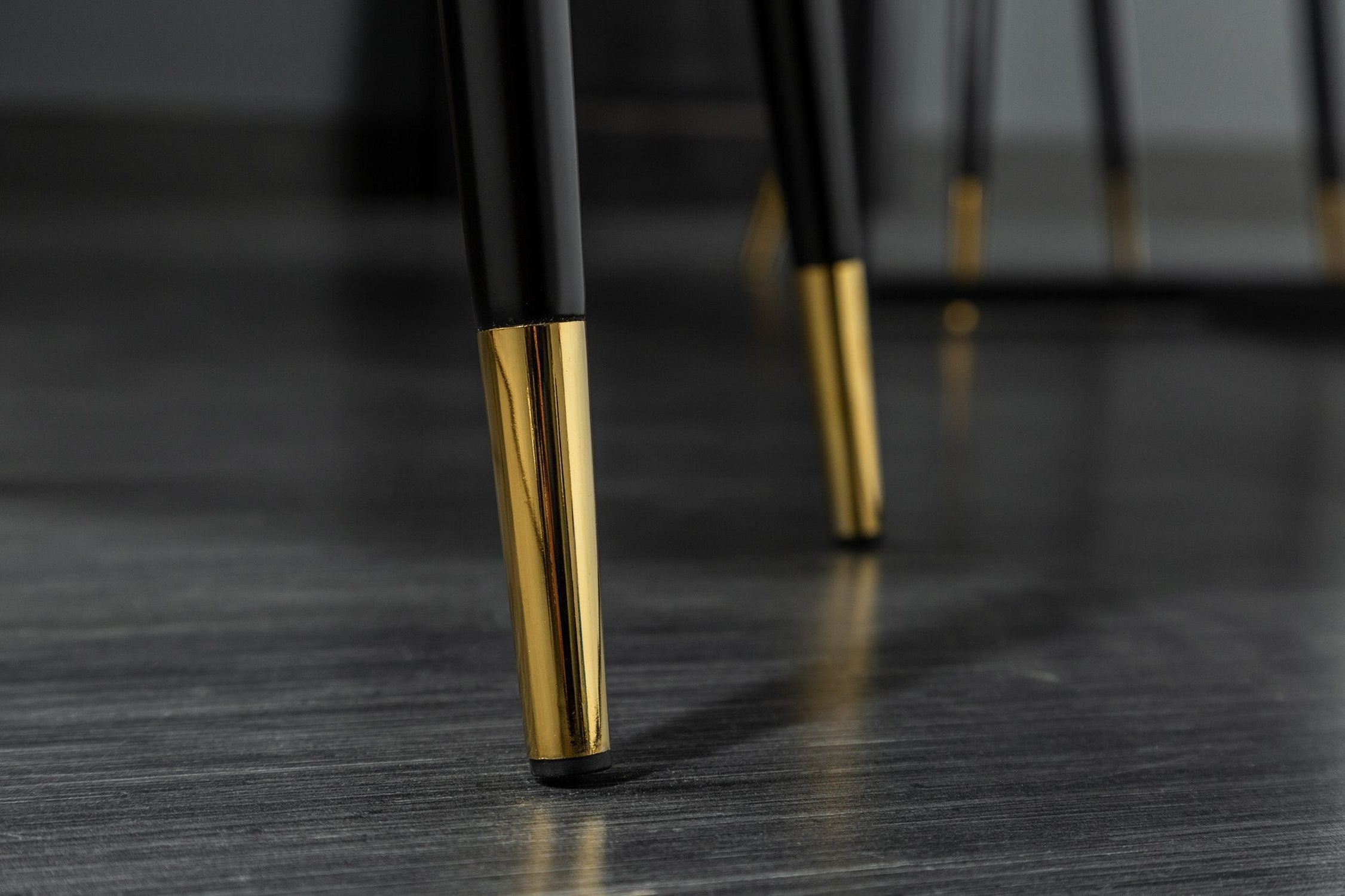 Chaise de salle à manger velours métal pétrole noir or avec accoudoirs Chaise de salle à manger velours métal pétrole noir or avec accoudoirs